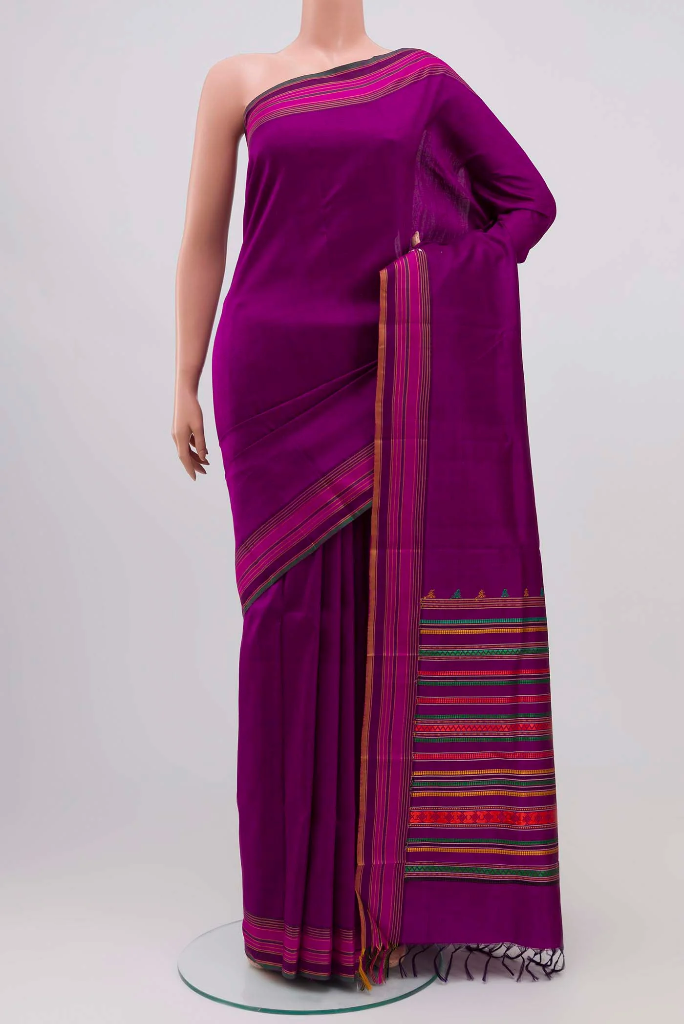 Purple Kanjivaram Silk Saree