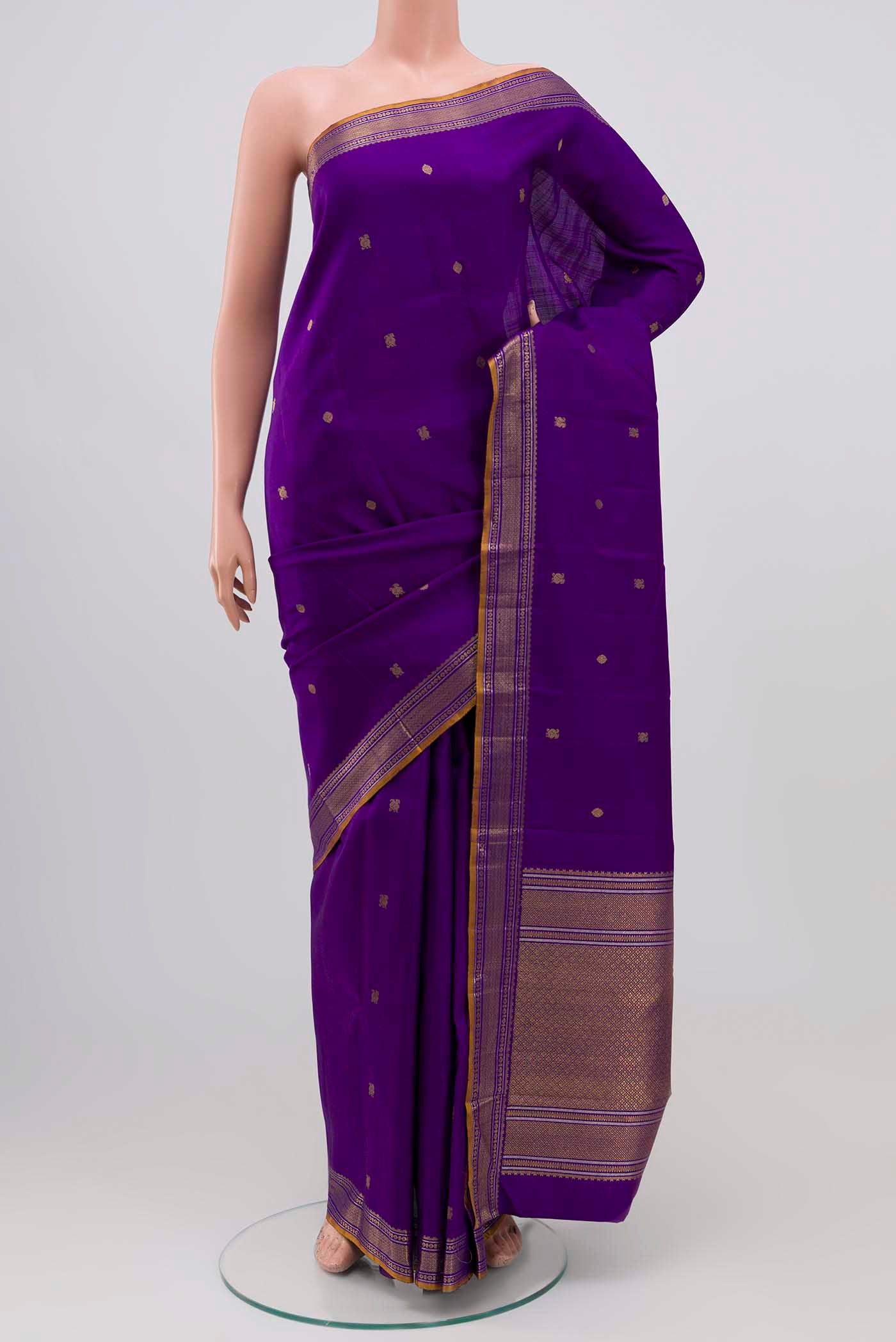Purple Kanjivaram Silk Saree