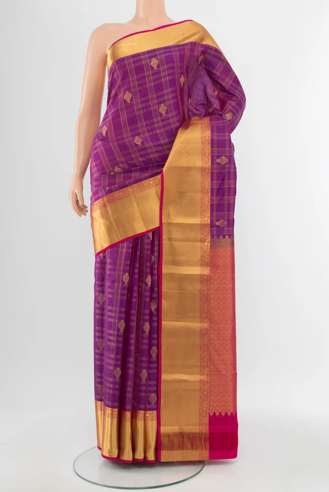 Purple Kanjivaram Silk Saree