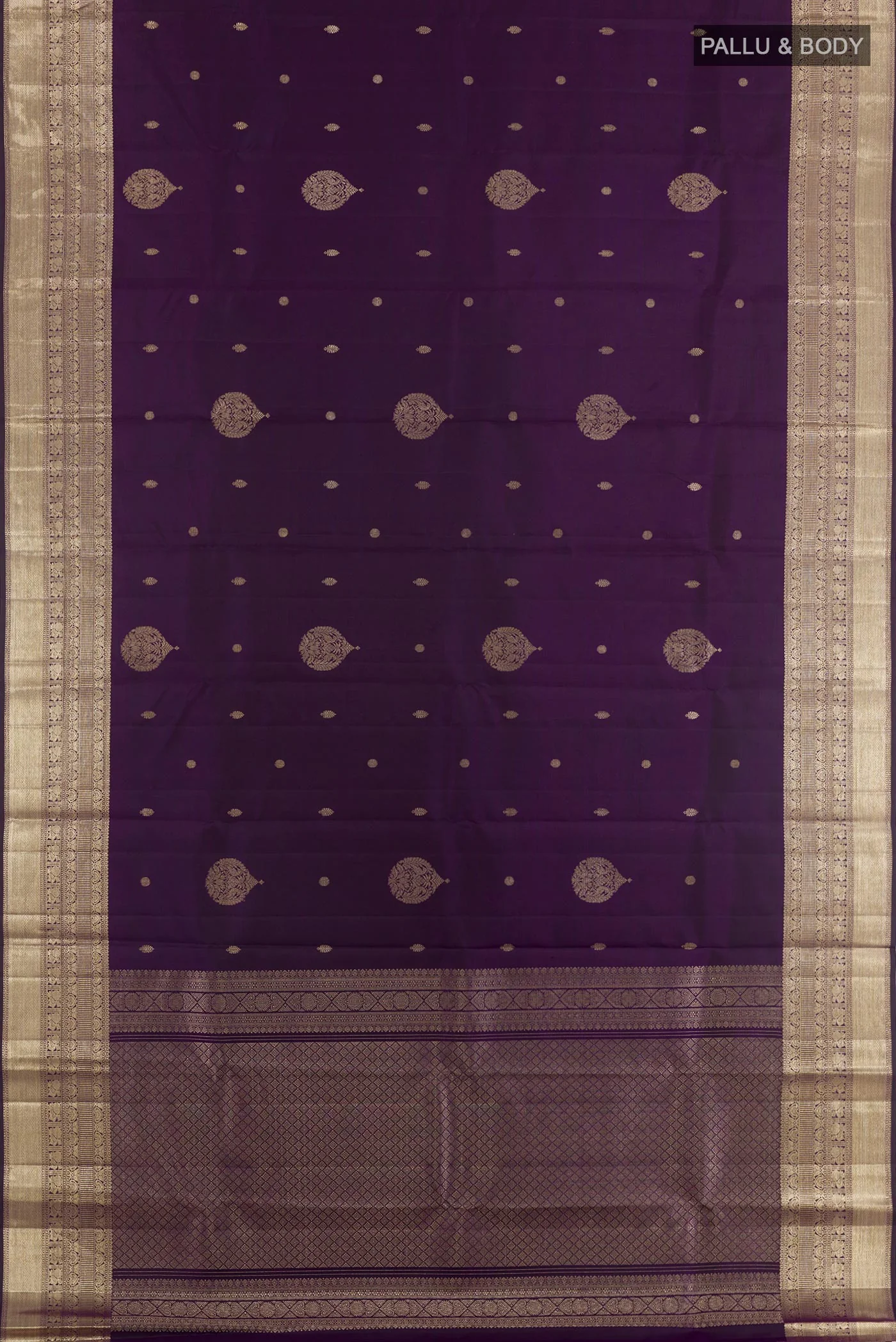 Violet Kanjivaram Silk Saree - Image 5