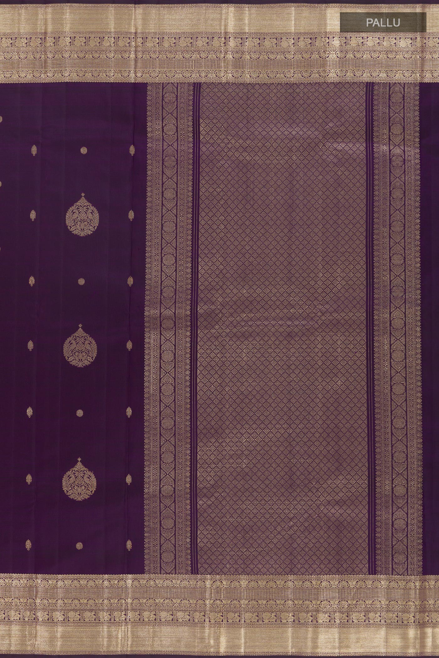 Violet Kanjivaram Silk Saree - Image 6