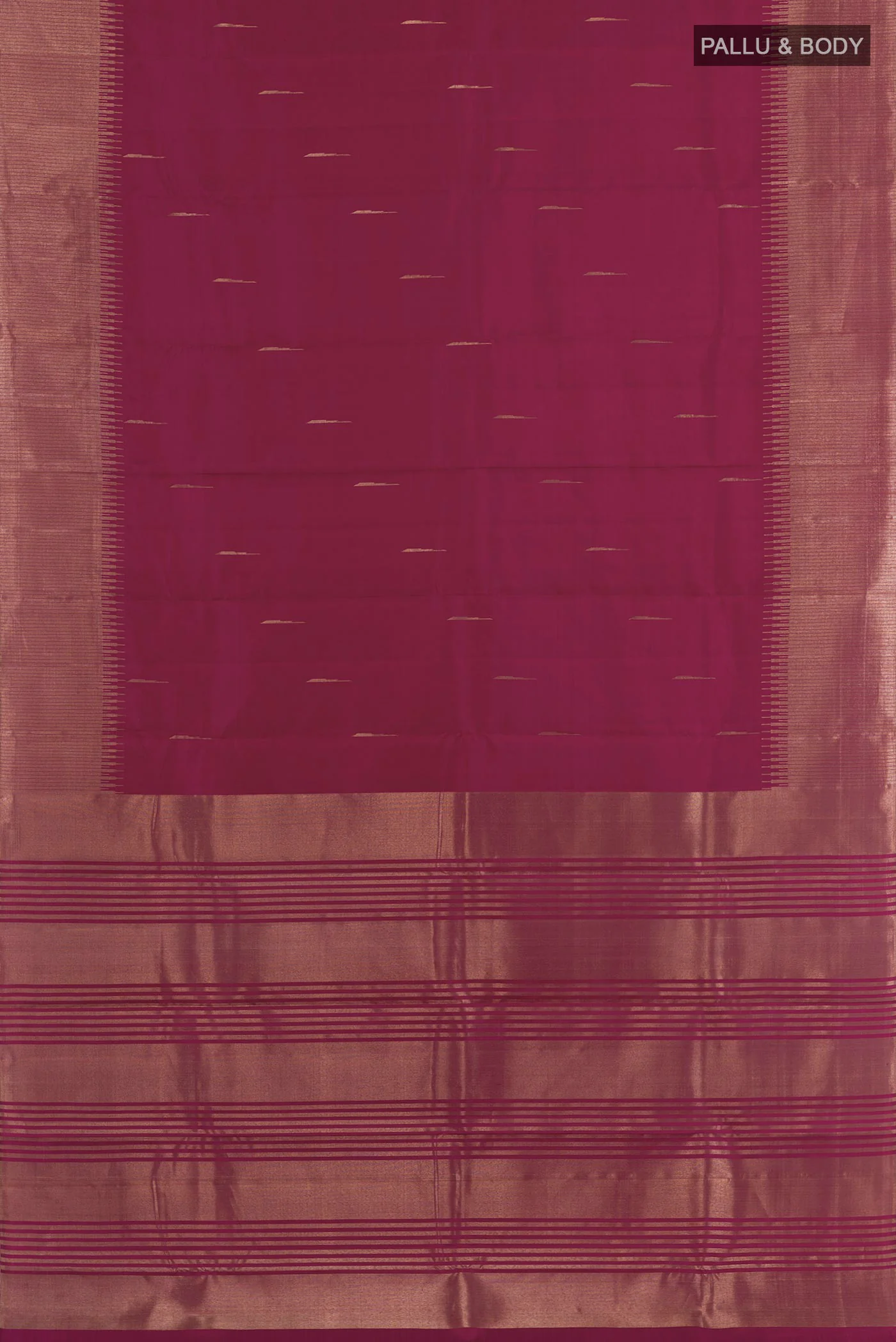 Magenta Kanjivaram Silk Saree - Image 5