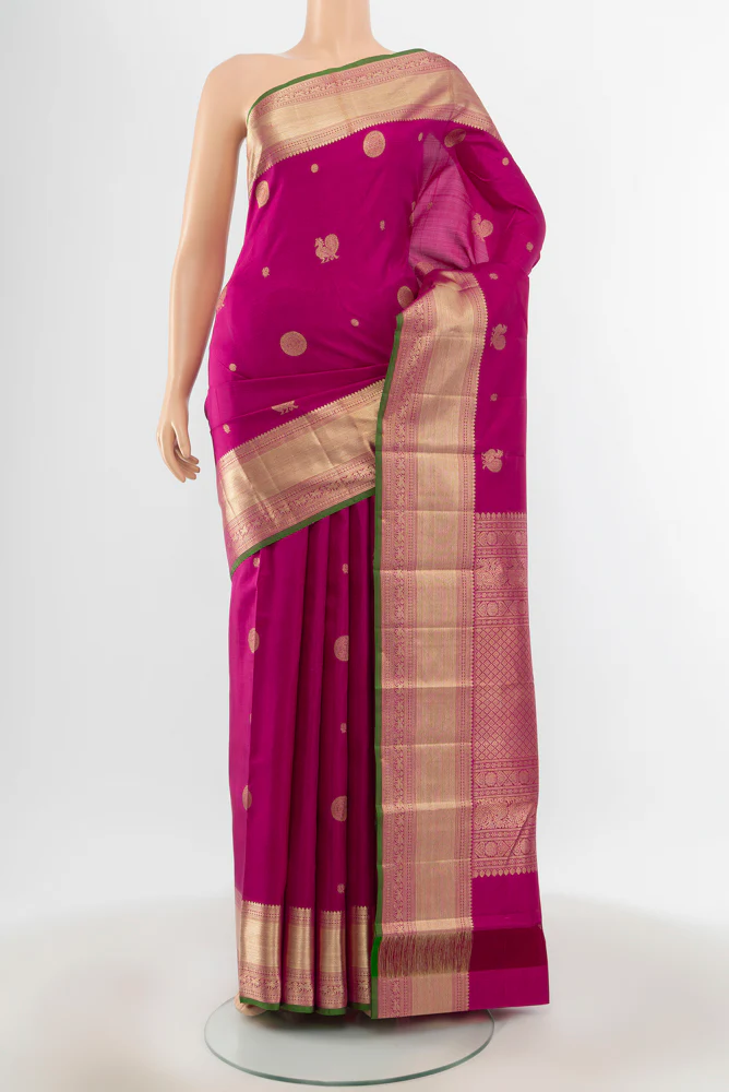 Magenta Kanjivaram Silk Saree