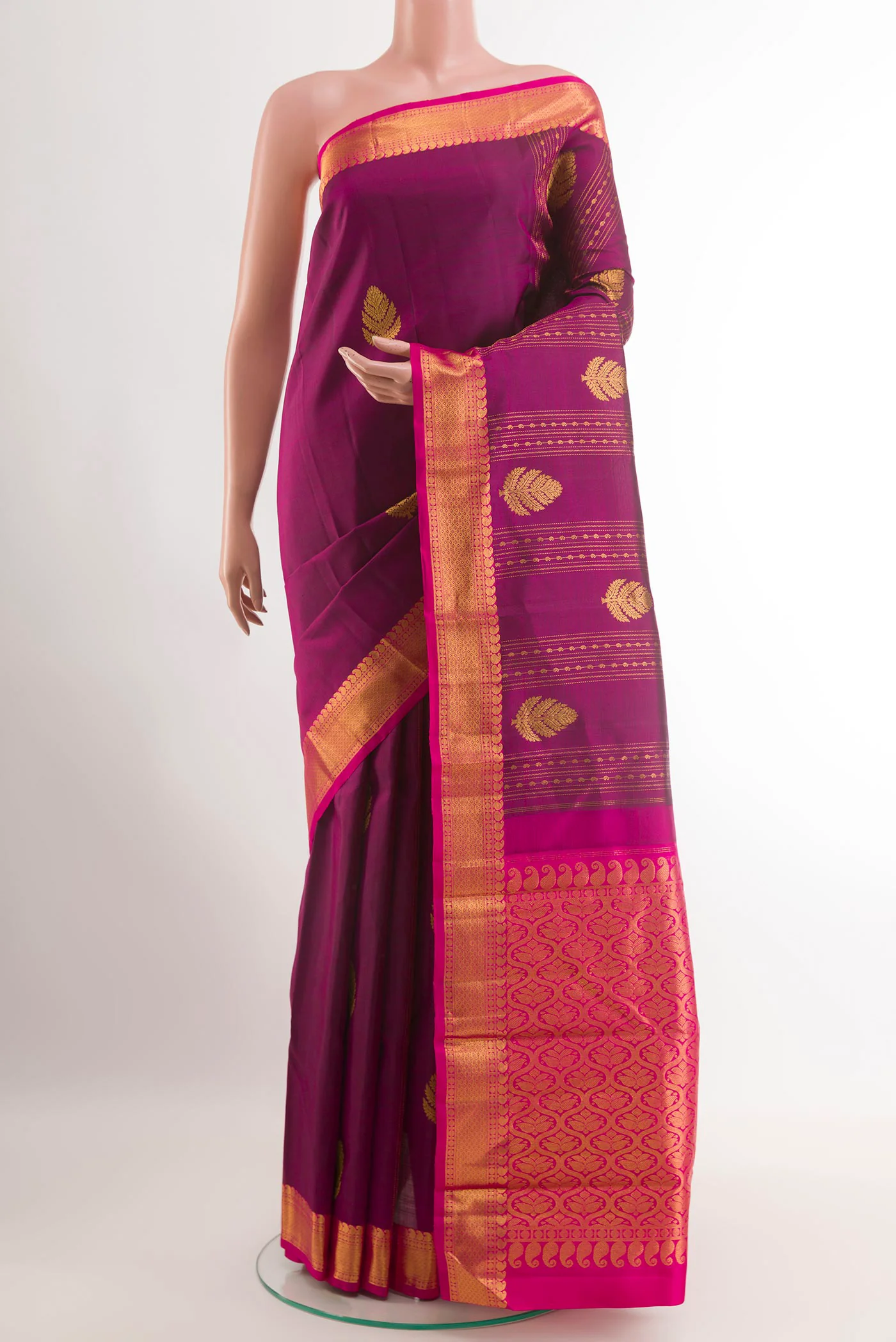Purple Kanjivaram Silk Saree