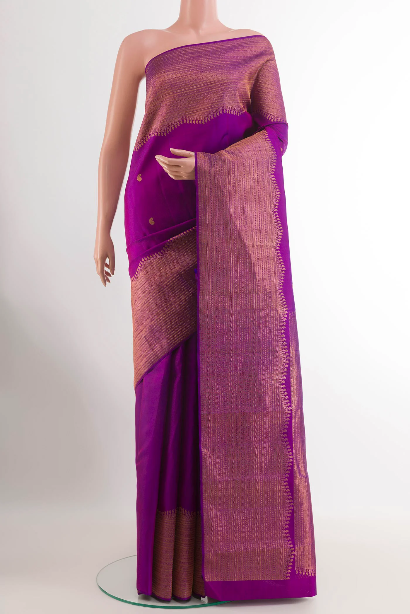 Purple Kanjivaram Silk Saree