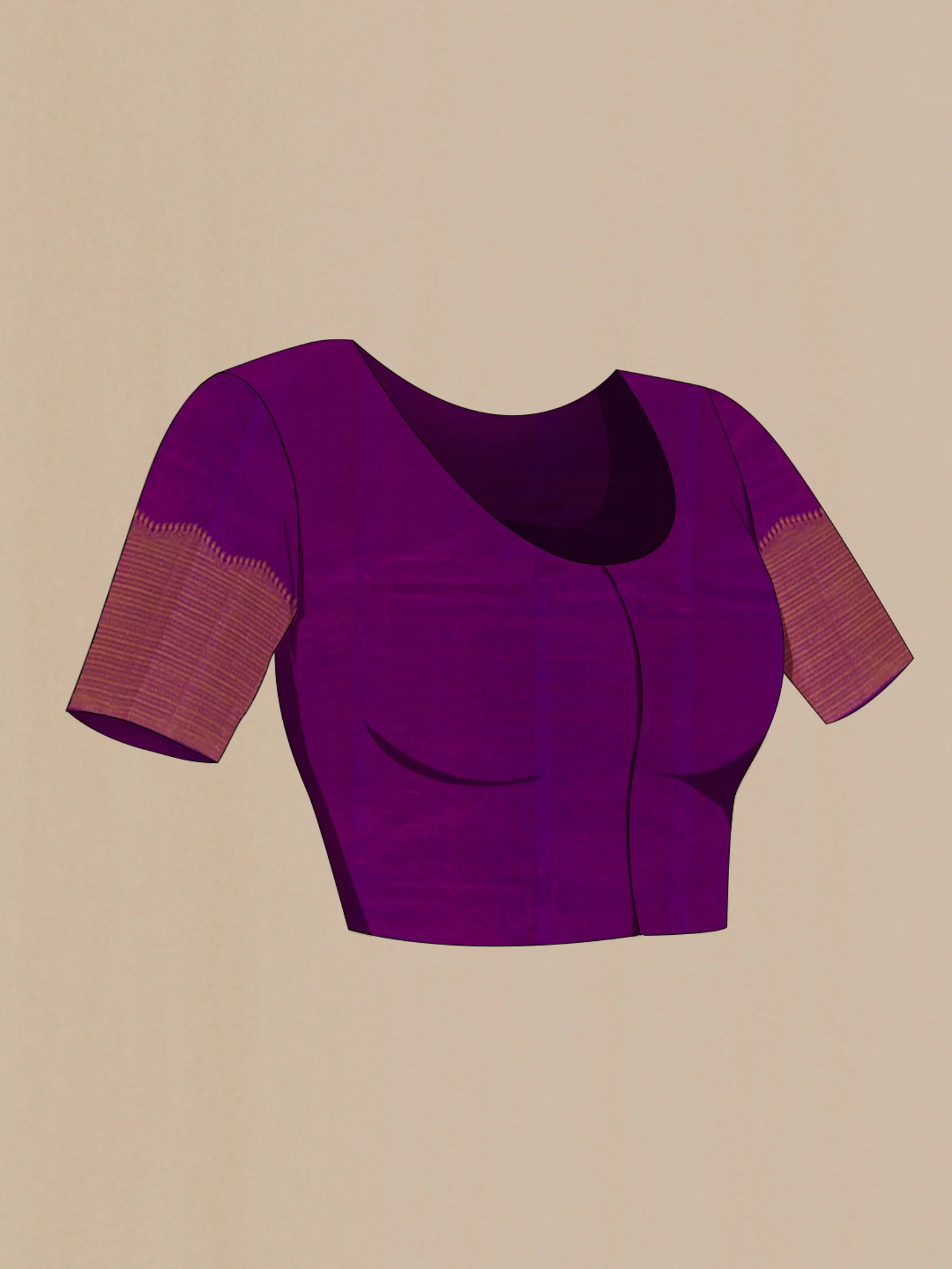 Purple Kanjivaram Silk Saree - Image 4