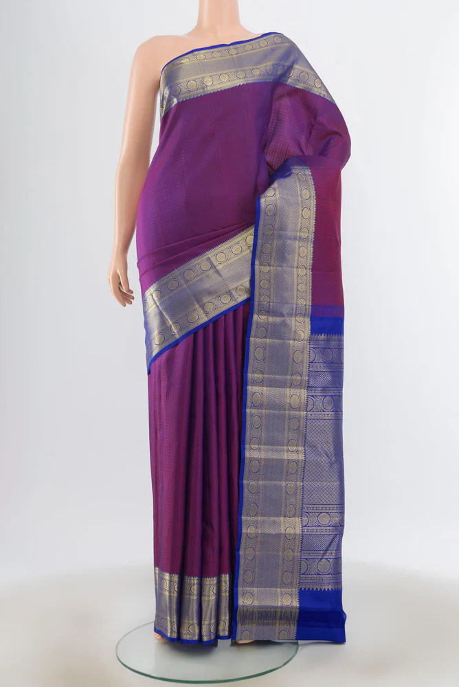 Purple Kanjivaram Silk Saree