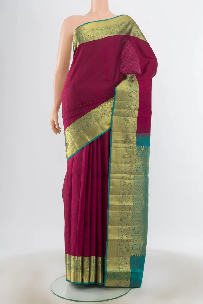 Magenta Kanjivaram Silk Saree