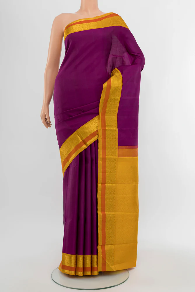 Purple Kanjivaram Silk Saree