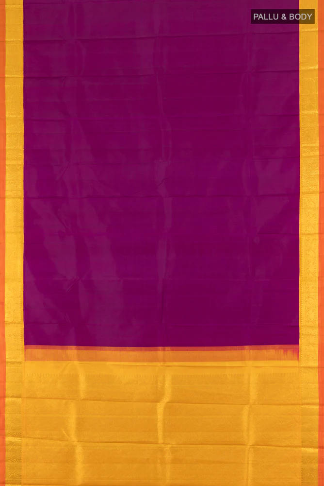 Purple Kanjivaram Silk Saree - Image 5