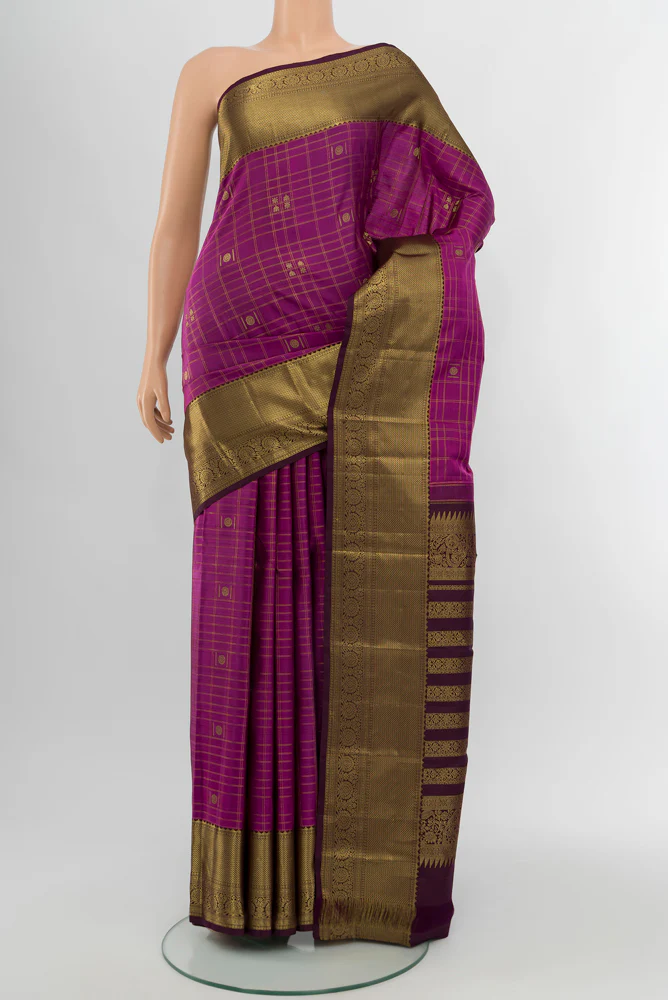 Purple Kanjivaram Silk Saree