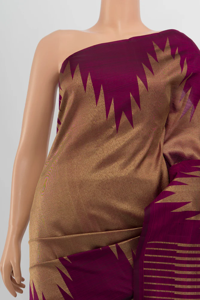 Purple Kanjivaram Silk Saree - Image 2