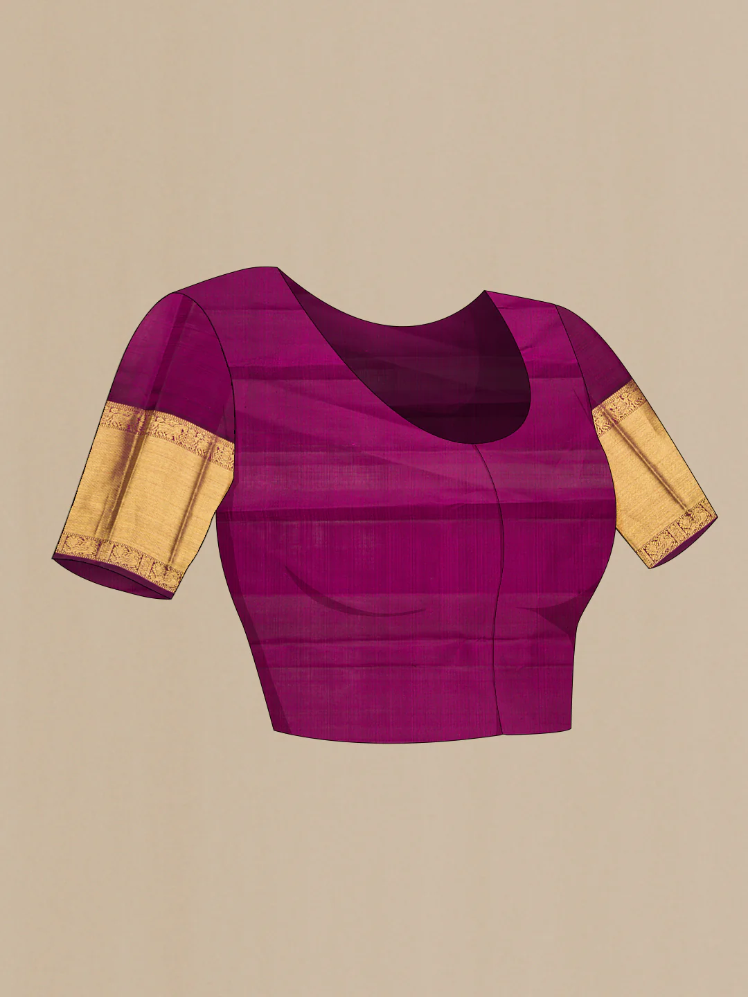 Pure Silk Pure Zari Purple Kanjivaram Saree - Image 5
