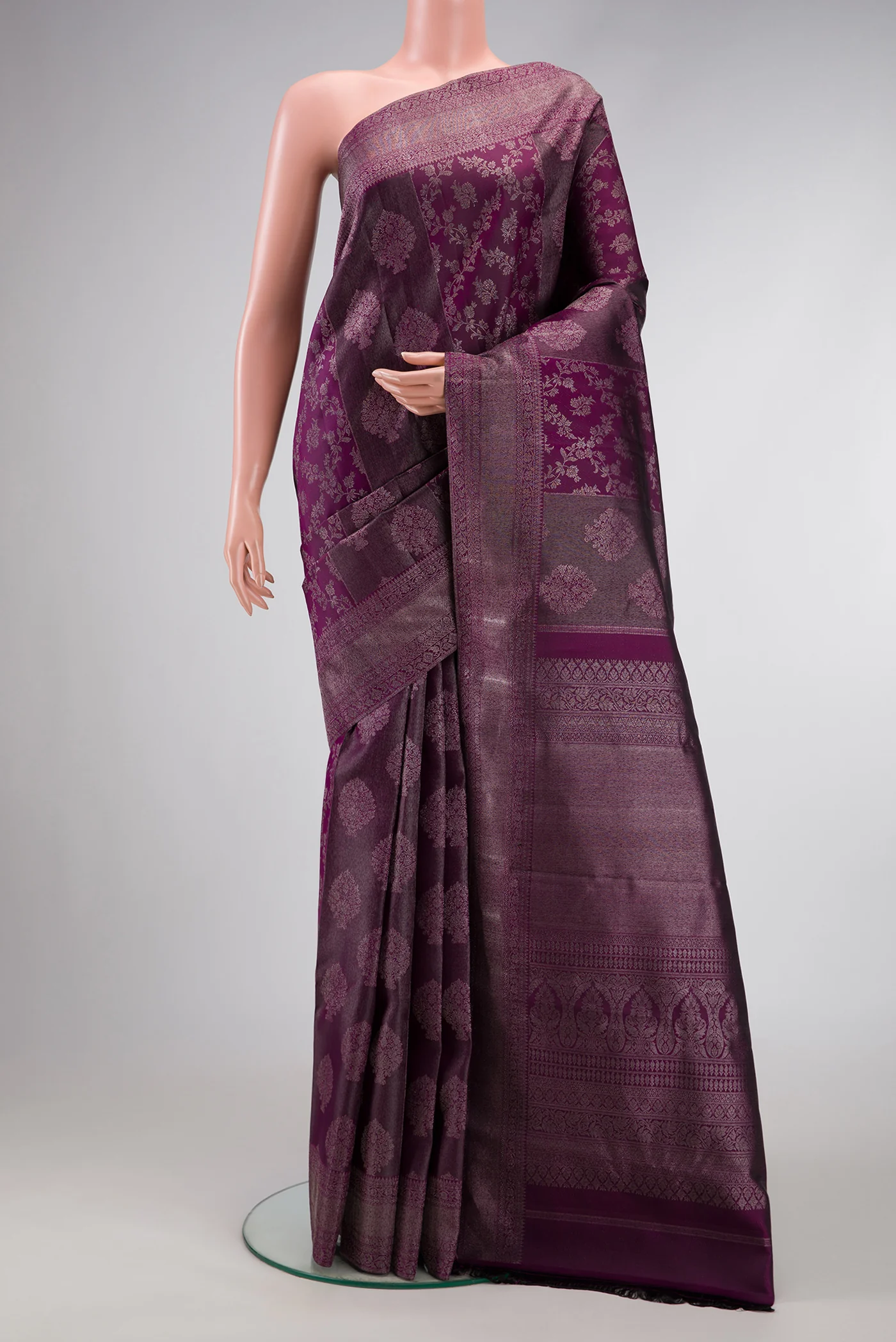 Purple Kanjivaram Silk Saree