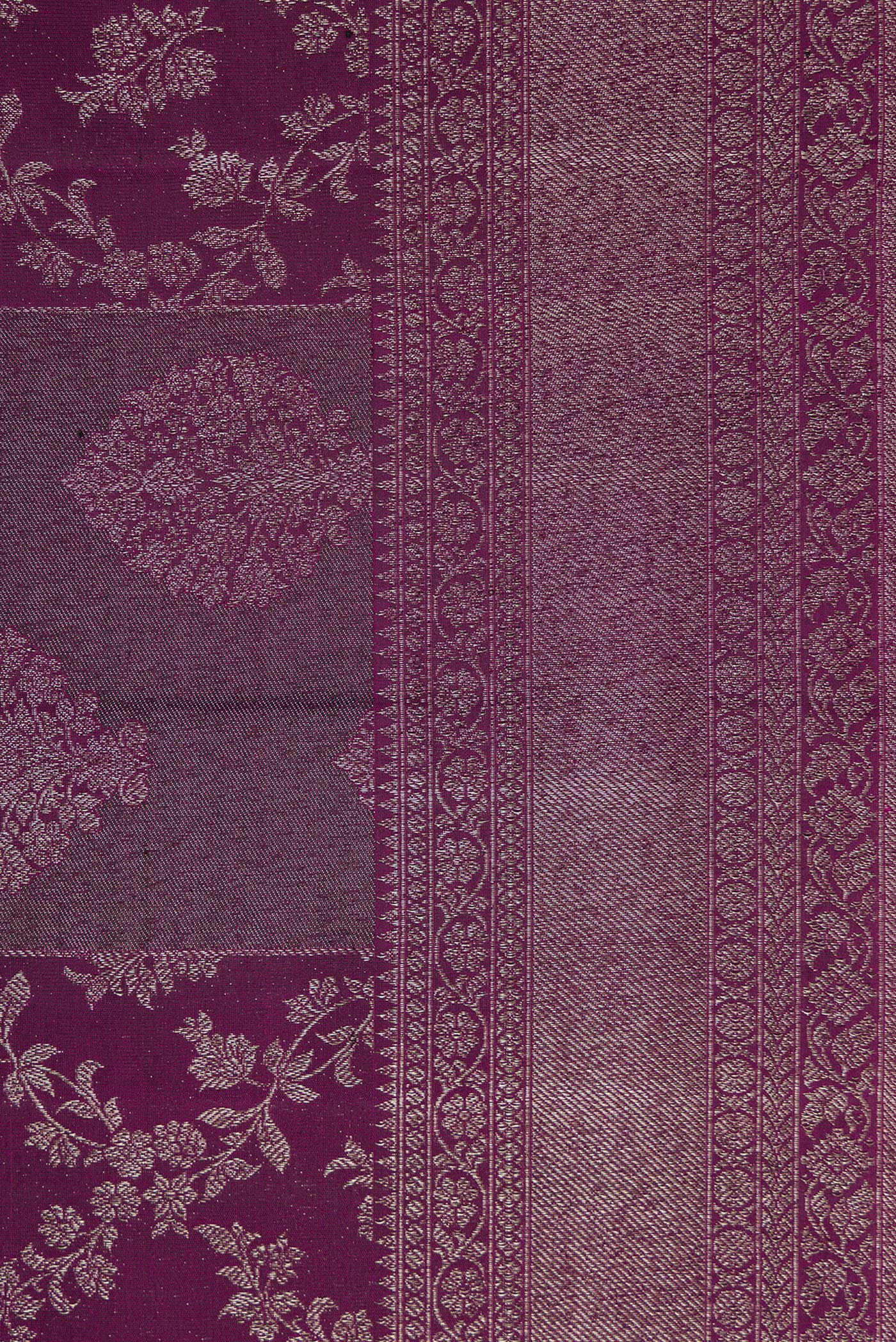 Purple Kanjivaram Silk Saree - Image 3