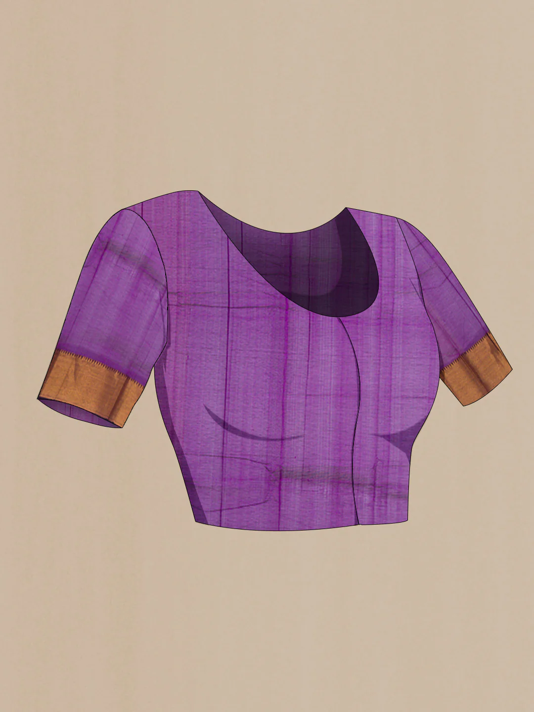 Purple Mangalagiri Cotton Saree - Image 2