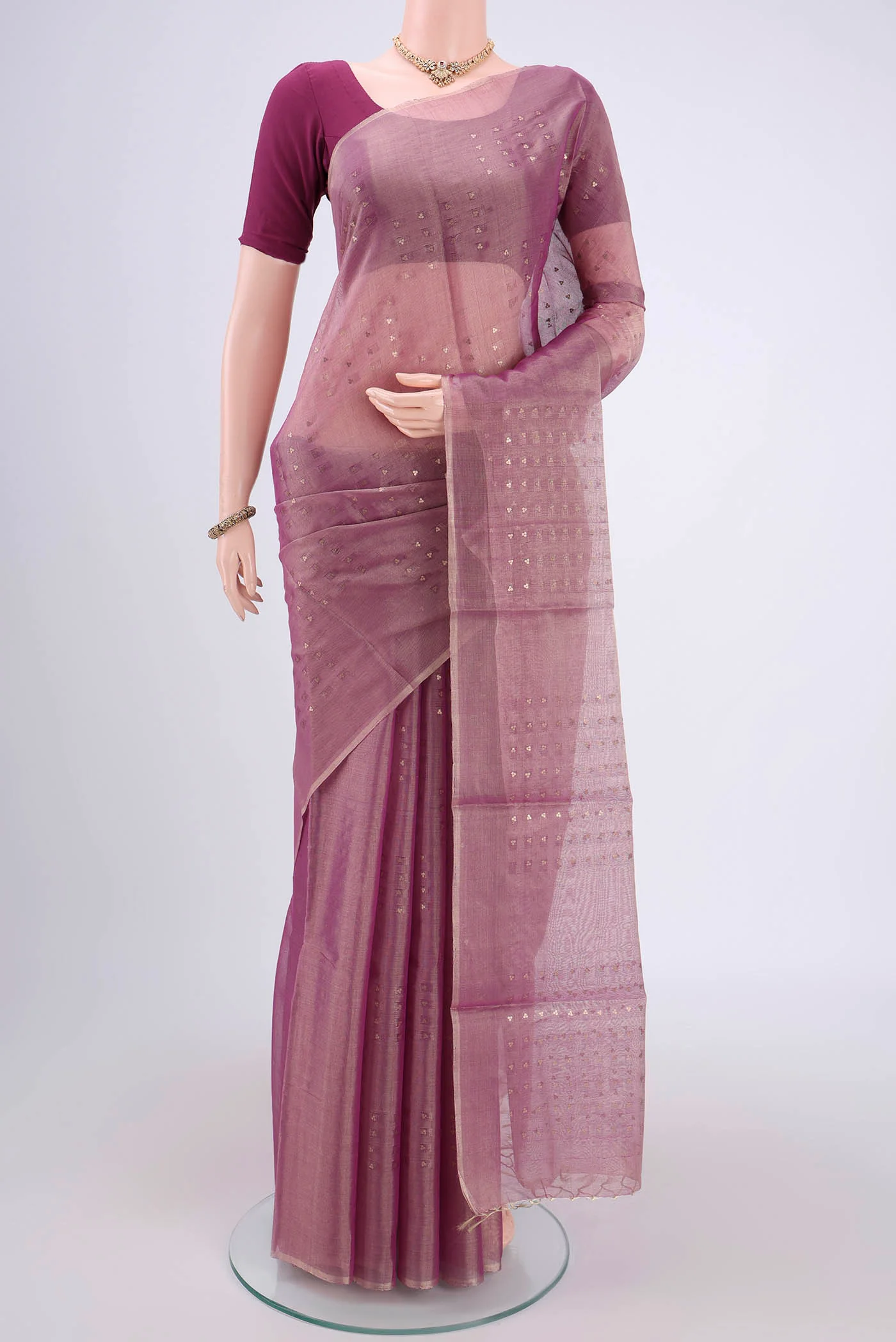 Purple MP Tussar Saree