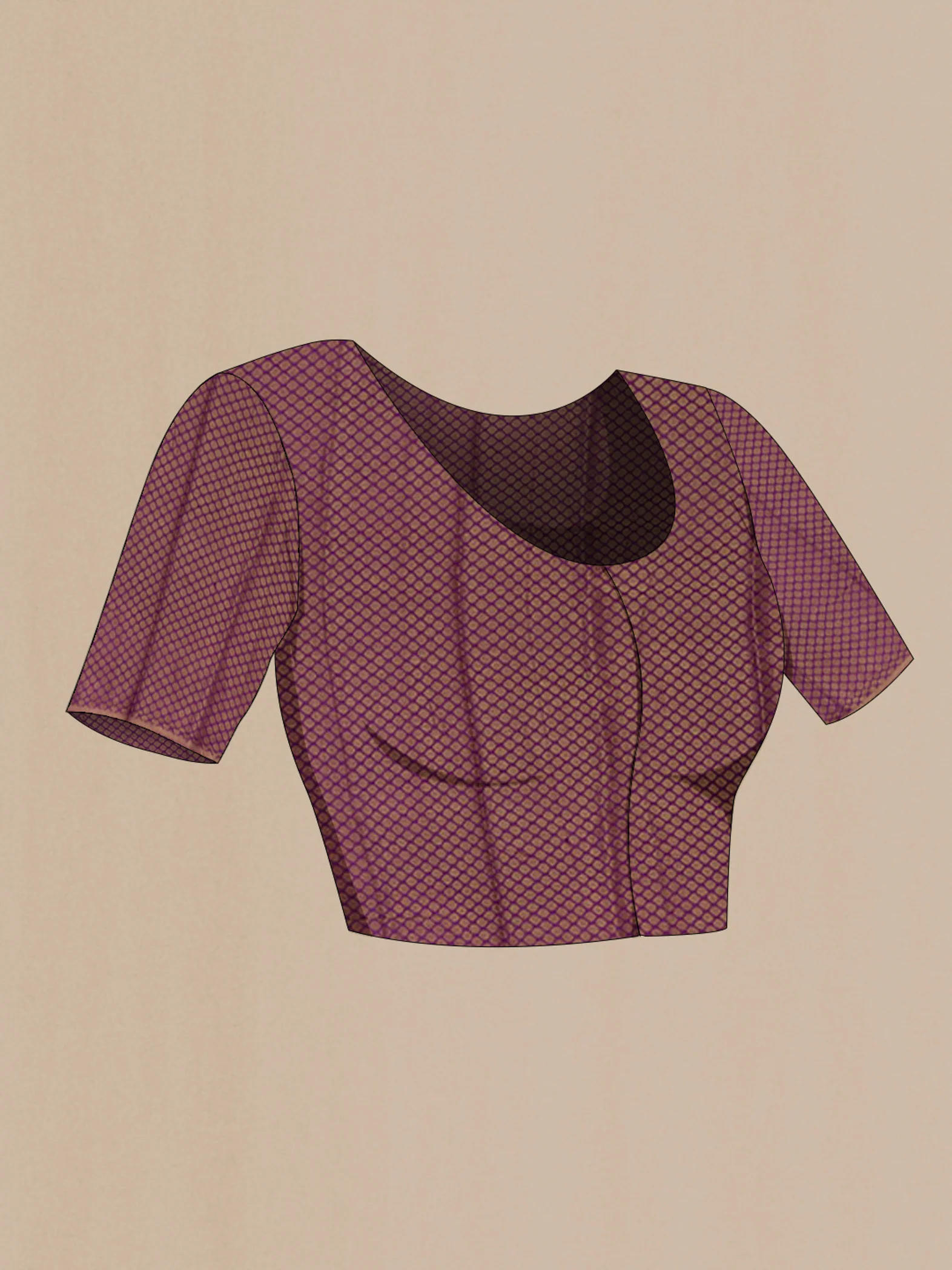 Purple Mysore Chiffon Saree - Image 4