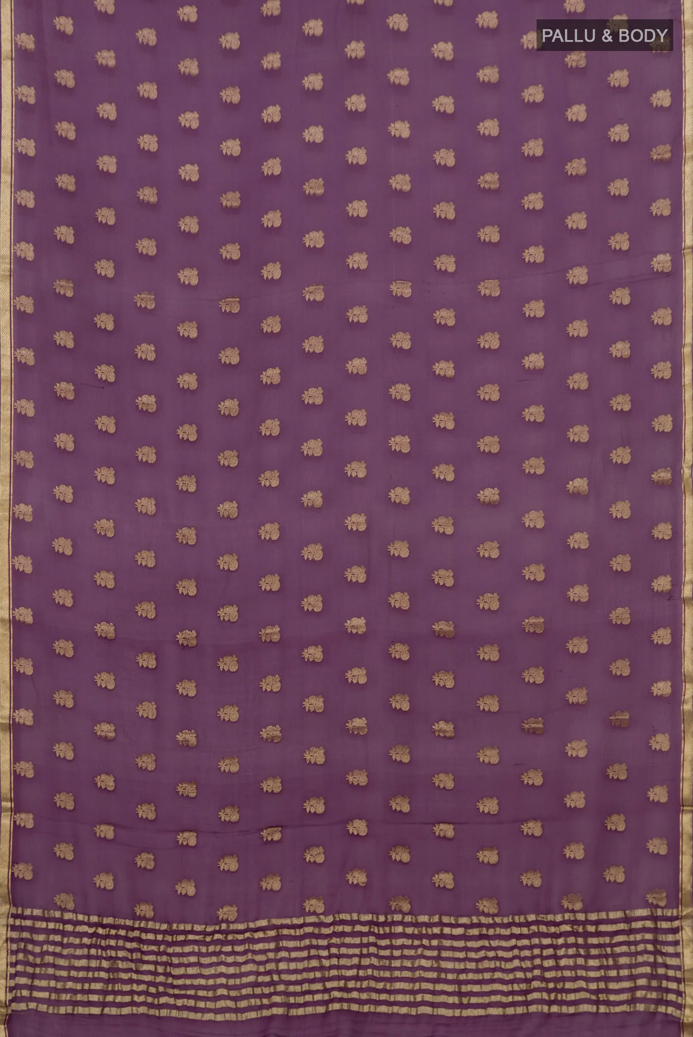 Purple Mysore Chiffon Saree - Image 5
