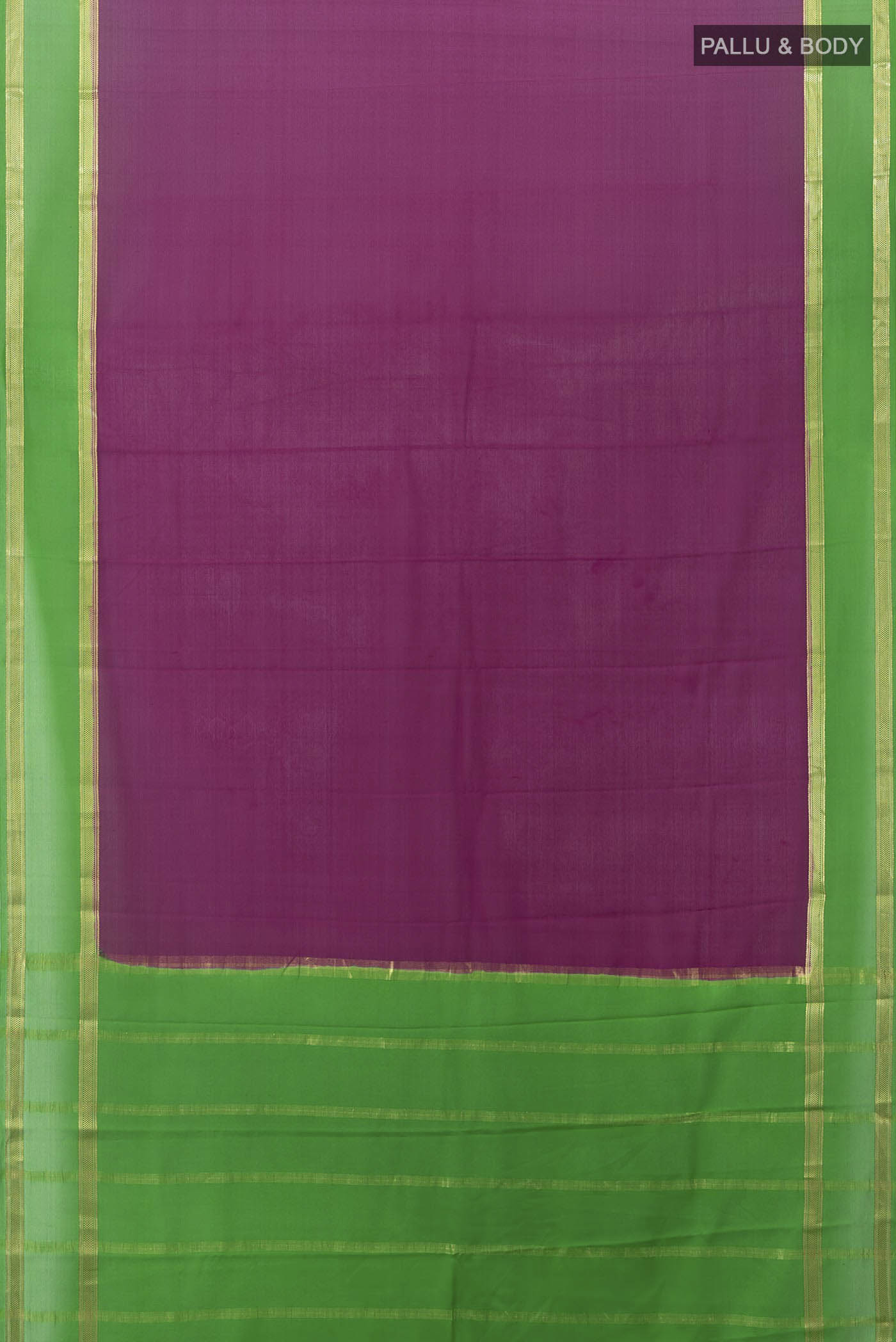 Purple Mysore Crepe Saree - Image 5