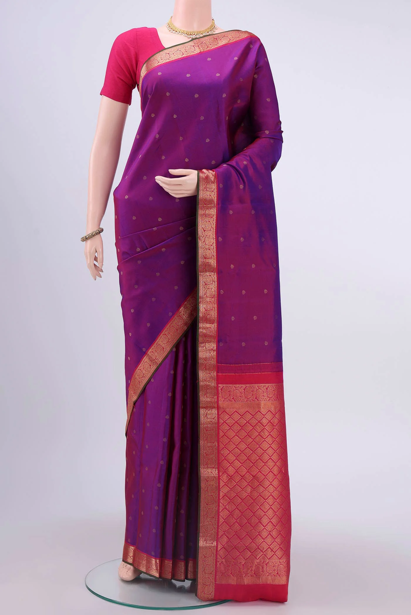 Purple Nangavalli Silk [ Salem ] Saree