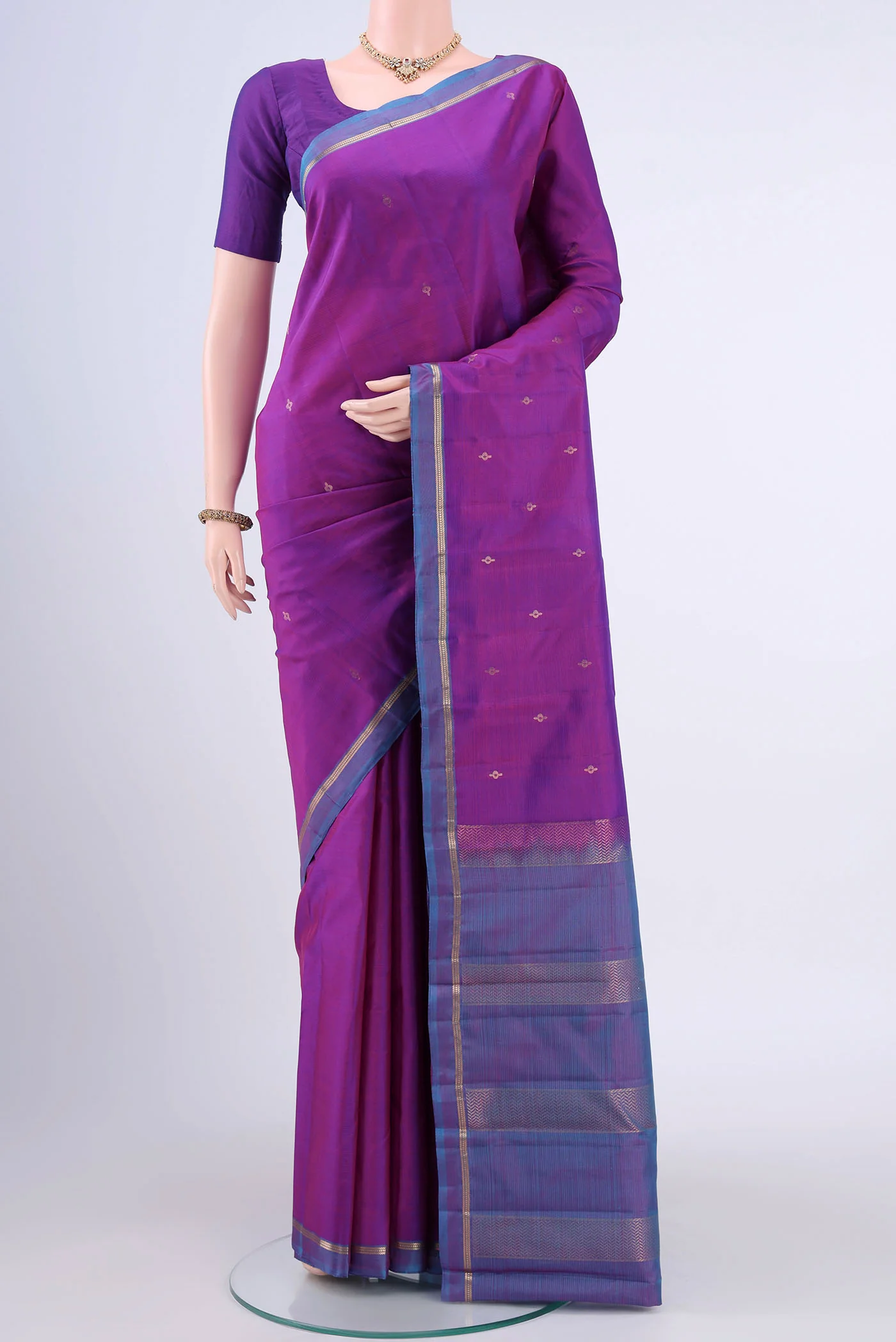 Purple Nangavalli Silk [ Salem ] Saree
