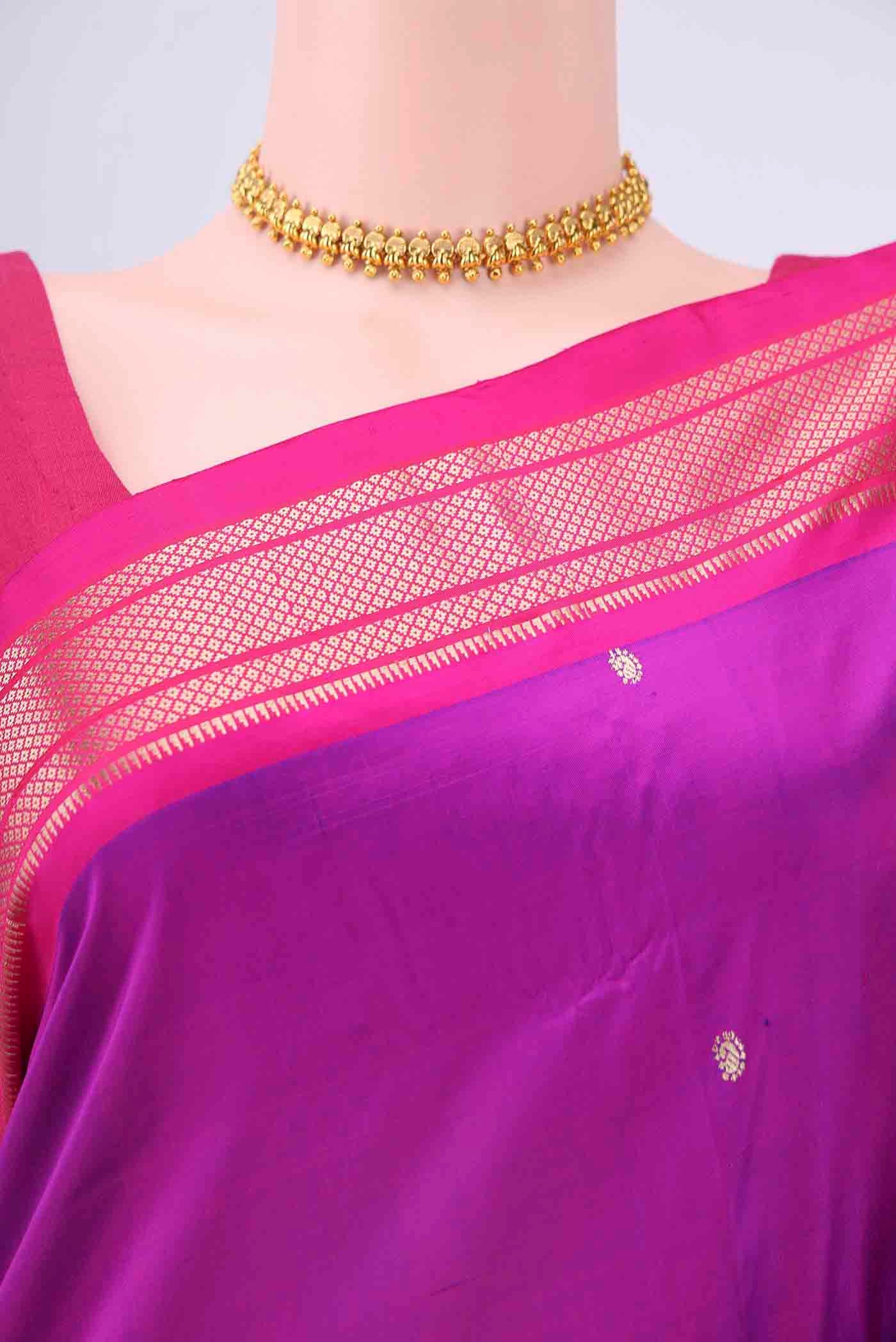 Purple Paithani Silk Saree - Image 2