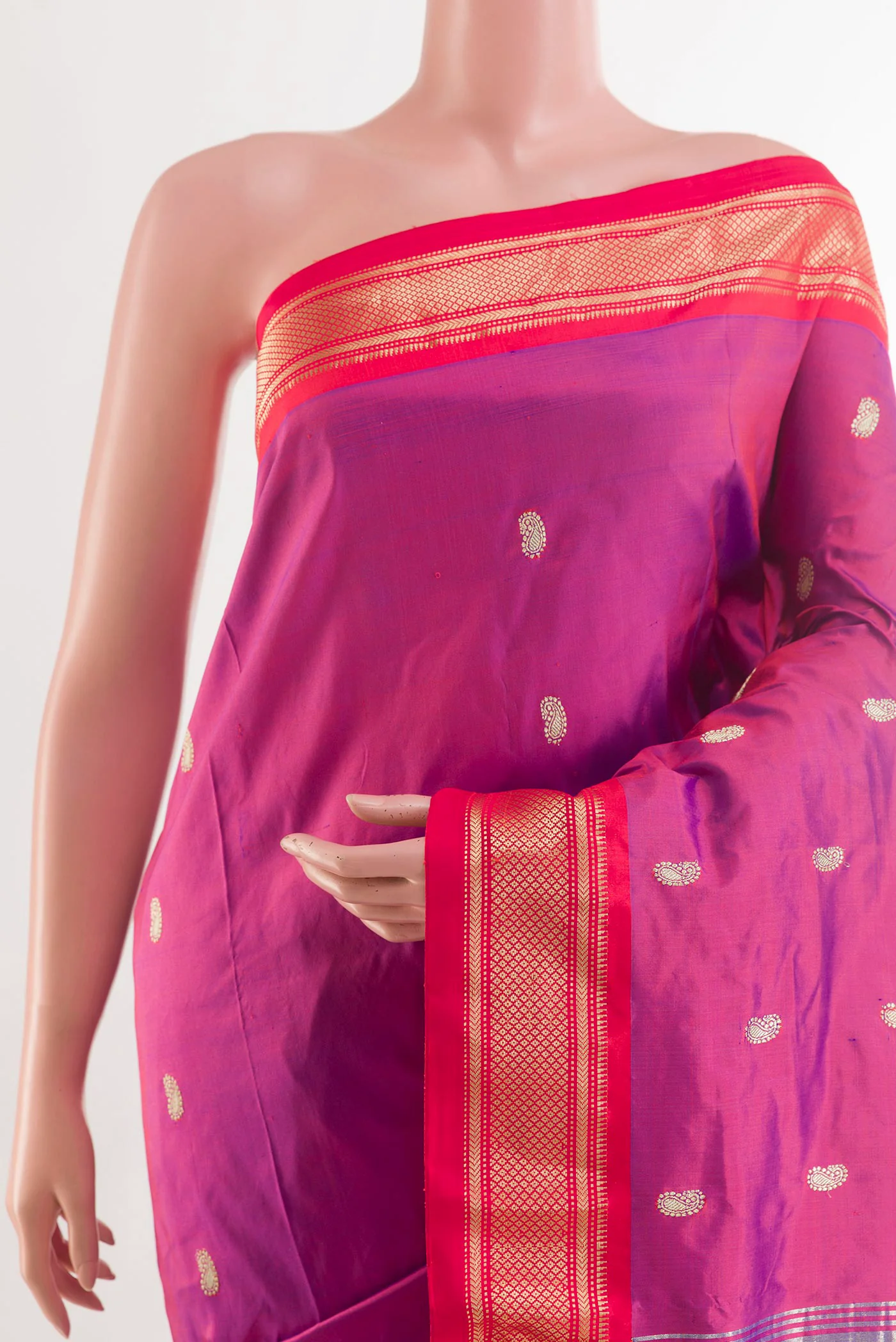 Purple Paithani Silk Saree - Image 2
