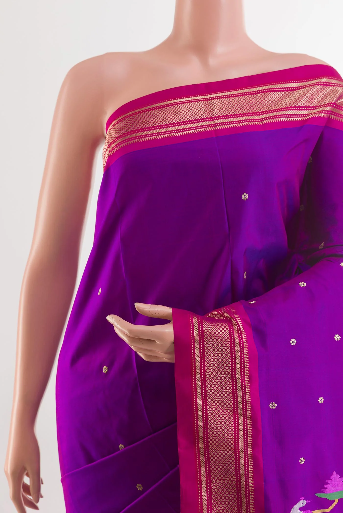 Purple Paithani Silk Saree - Image 2