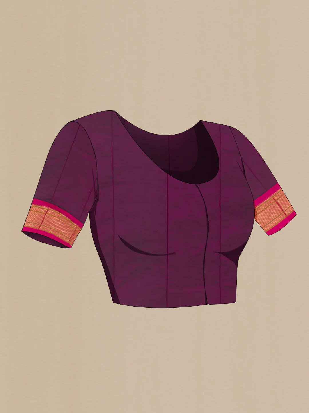 Purple Paithani Silk Saree - Image 2
