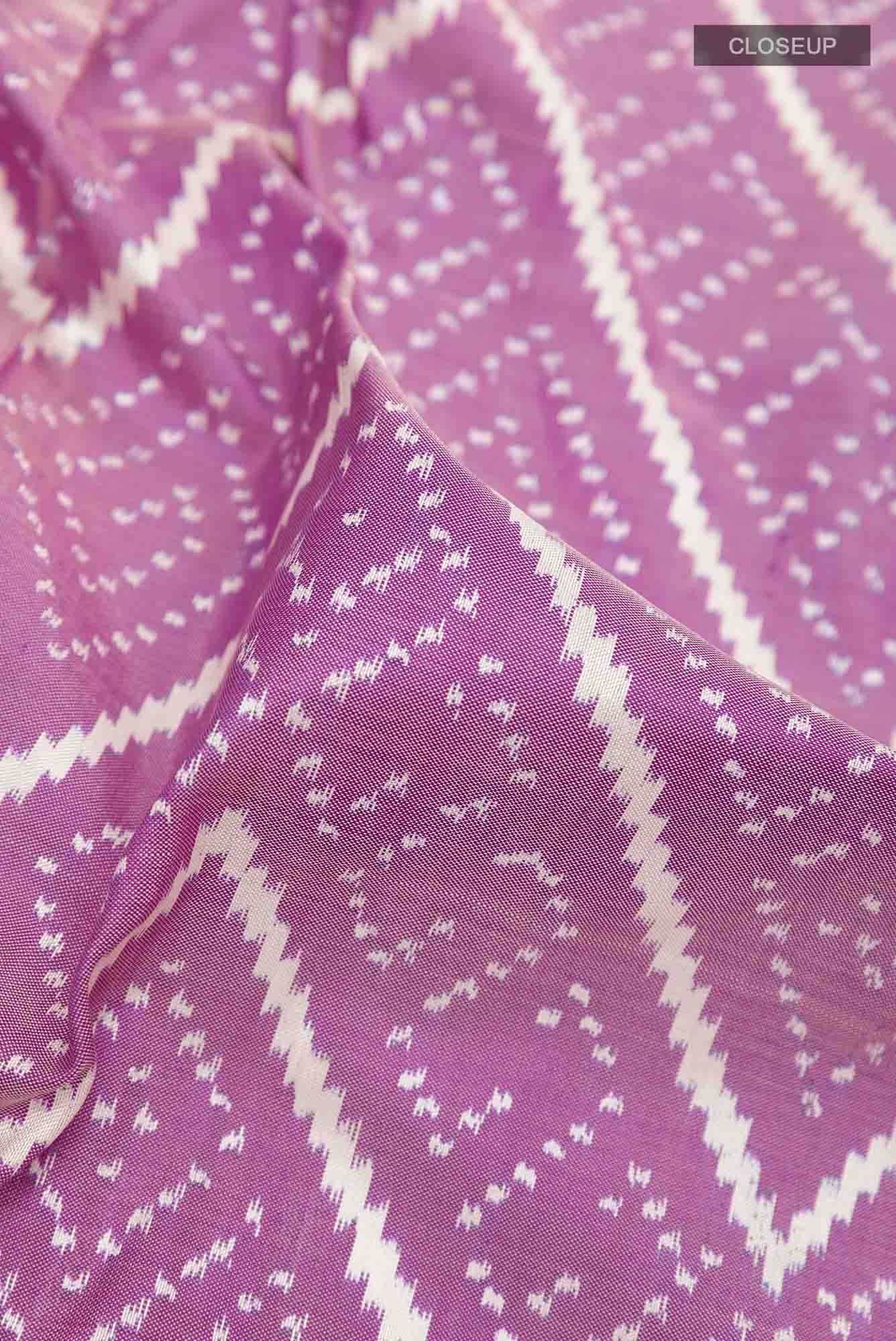 Purple Pochampally Saree - Image 3