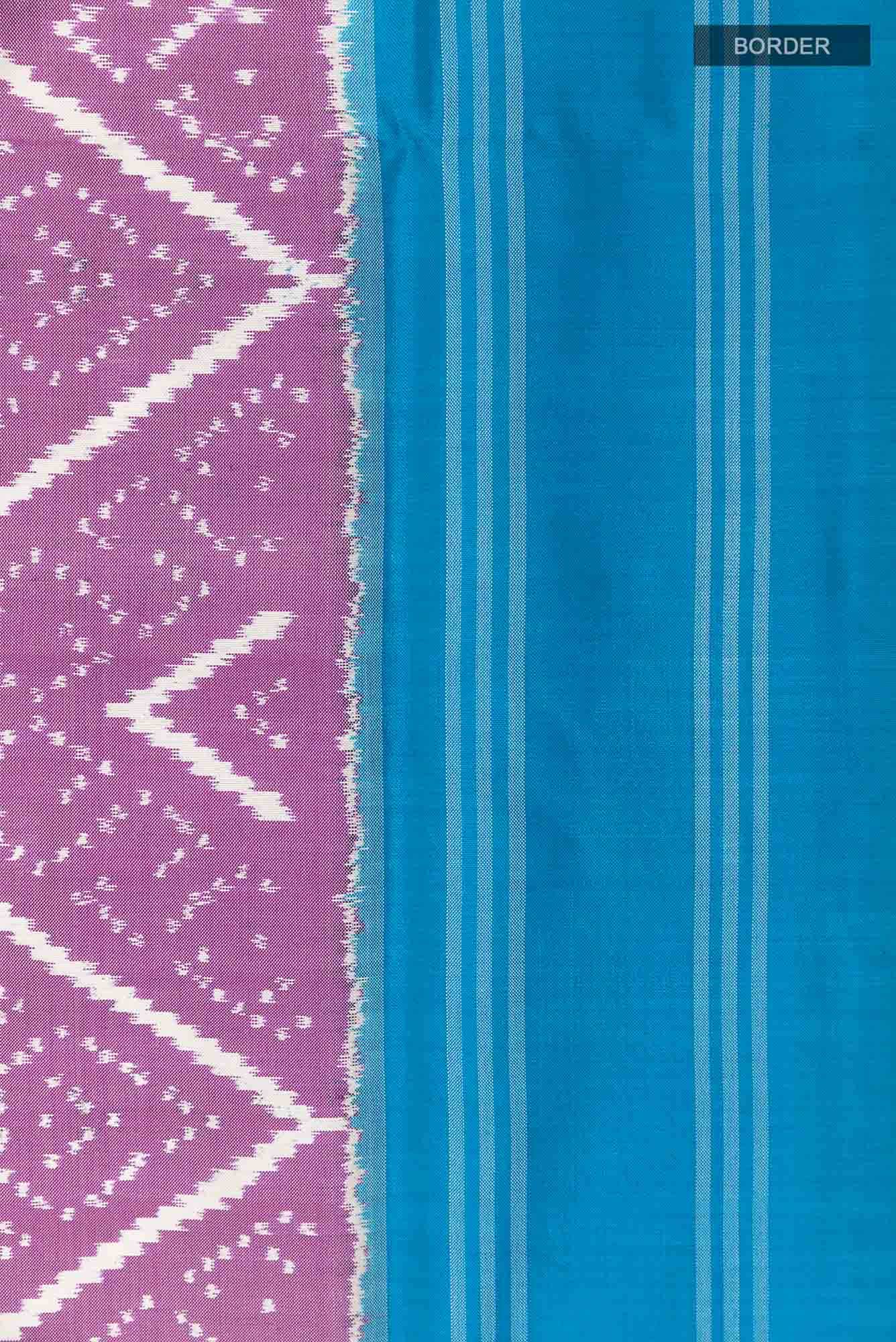 Purple Pochampally Saree - Image 5