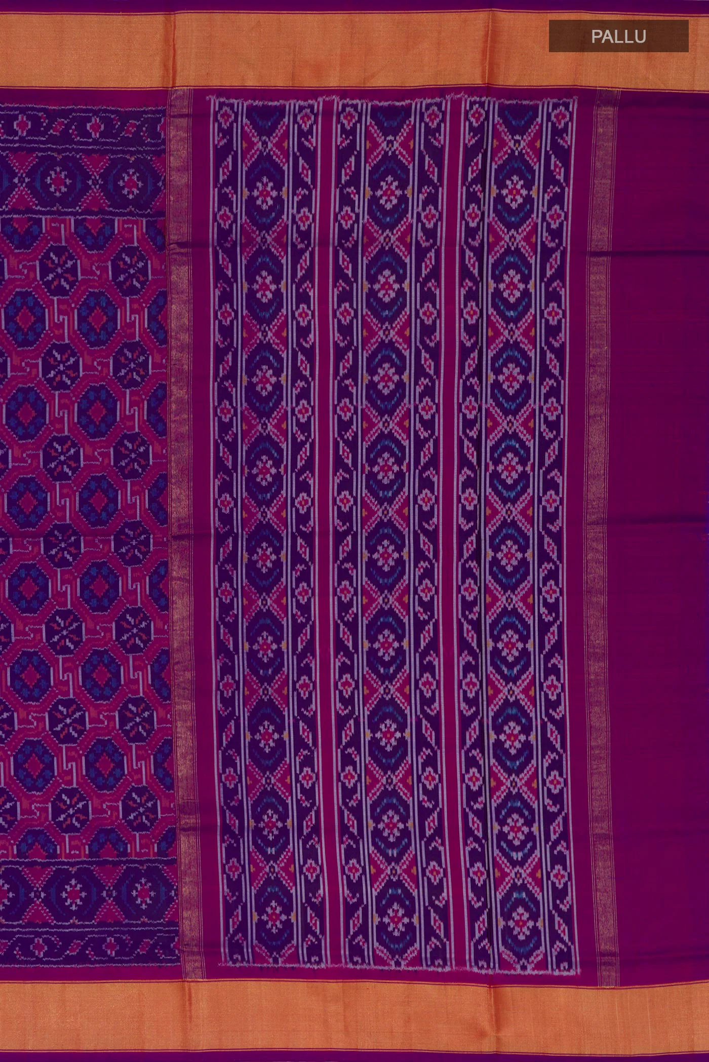 Purple Pochampally Silk Saree - Image 6