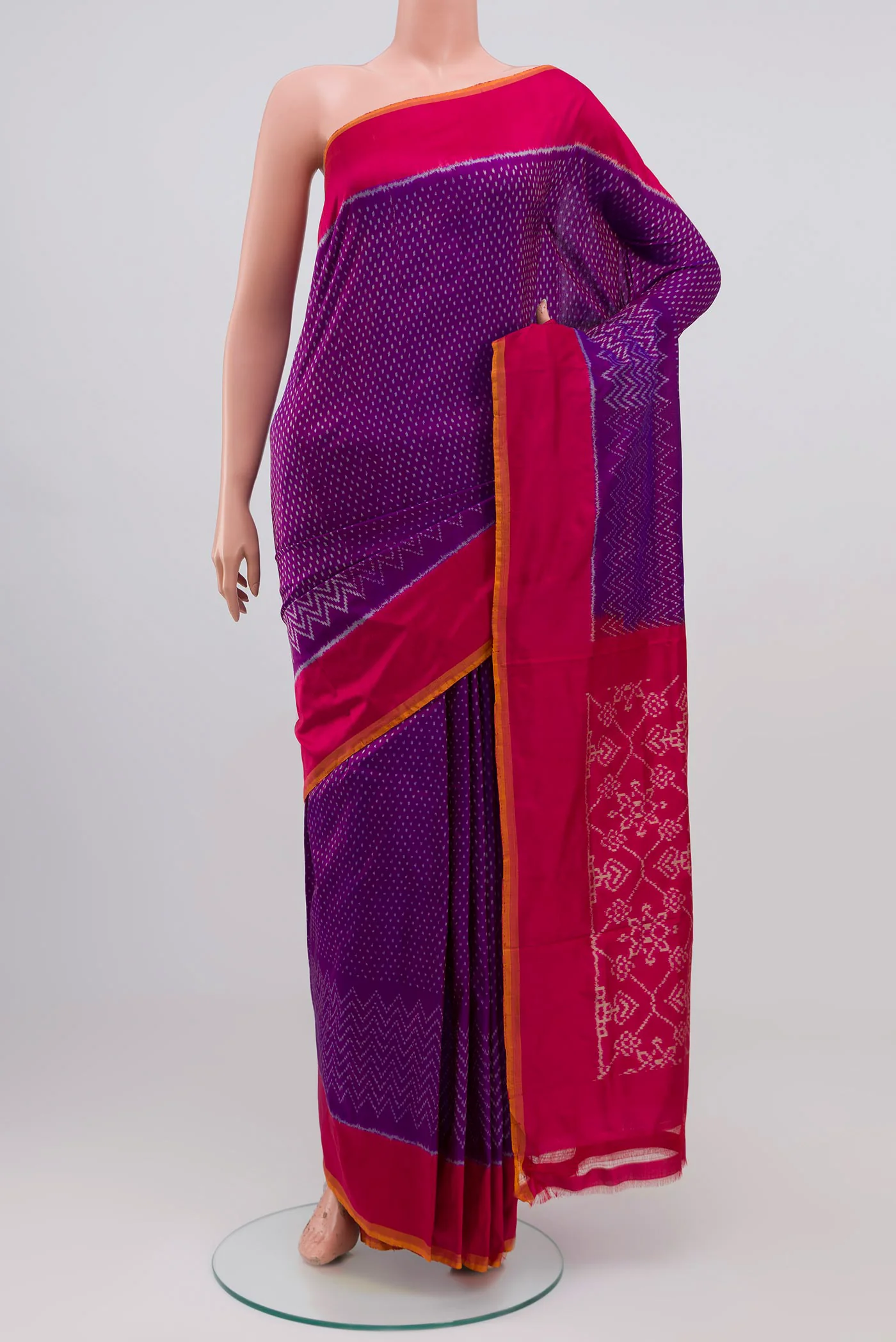 Purple Pochampally Silk Saree