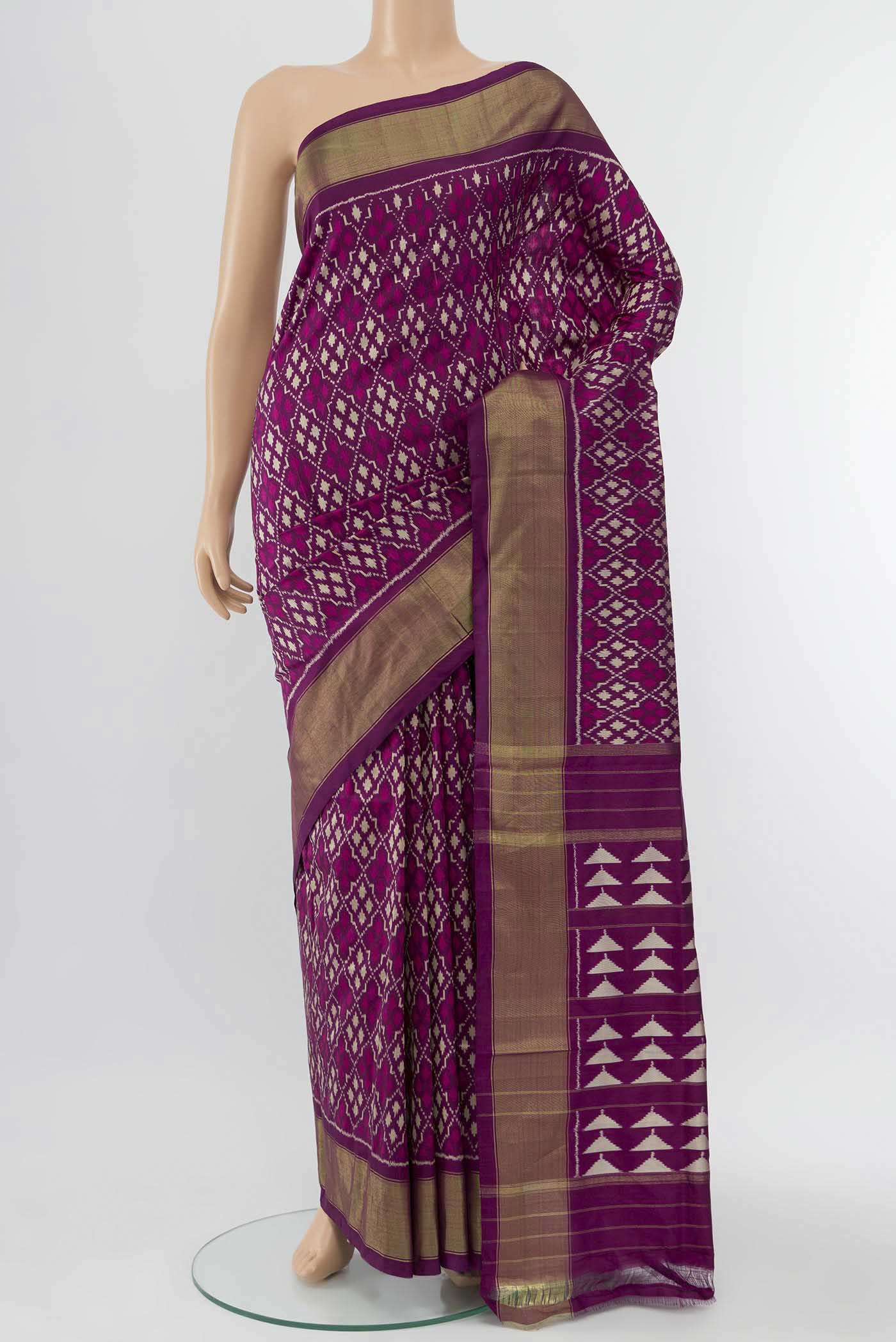 Purple Pochampally Silk Saree