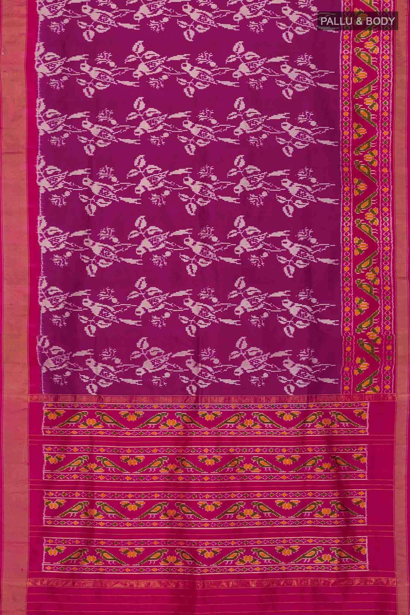 Purple Pochampally Silk Saree - Image 4