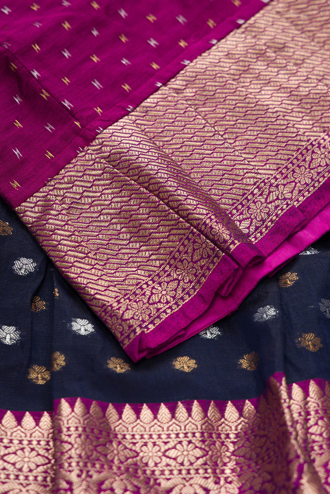 Purple Readymade Cotton Pavadai Set  | Lehanga & Blouse - Image 6