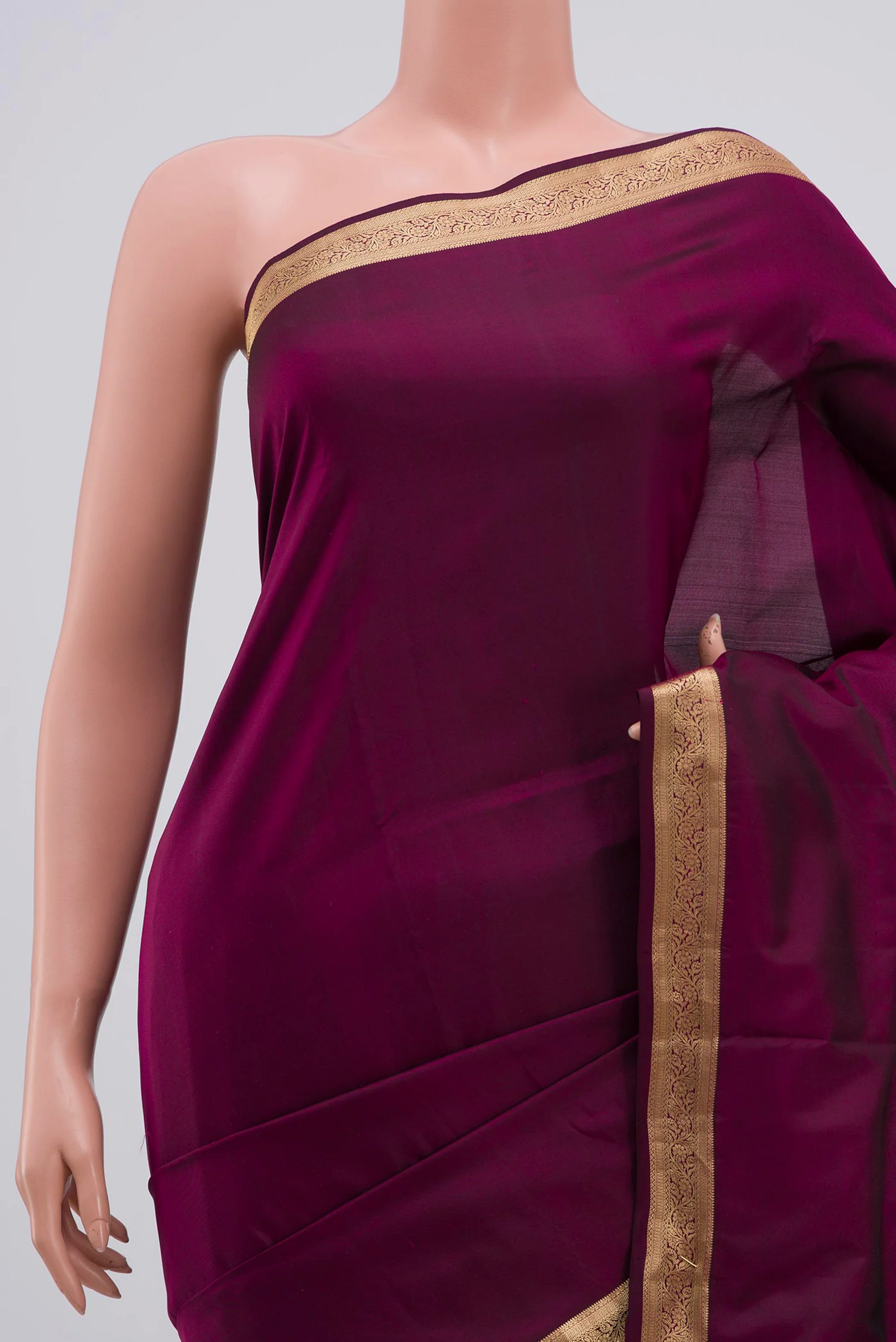 Purple Soft Silk Saree - Image 2