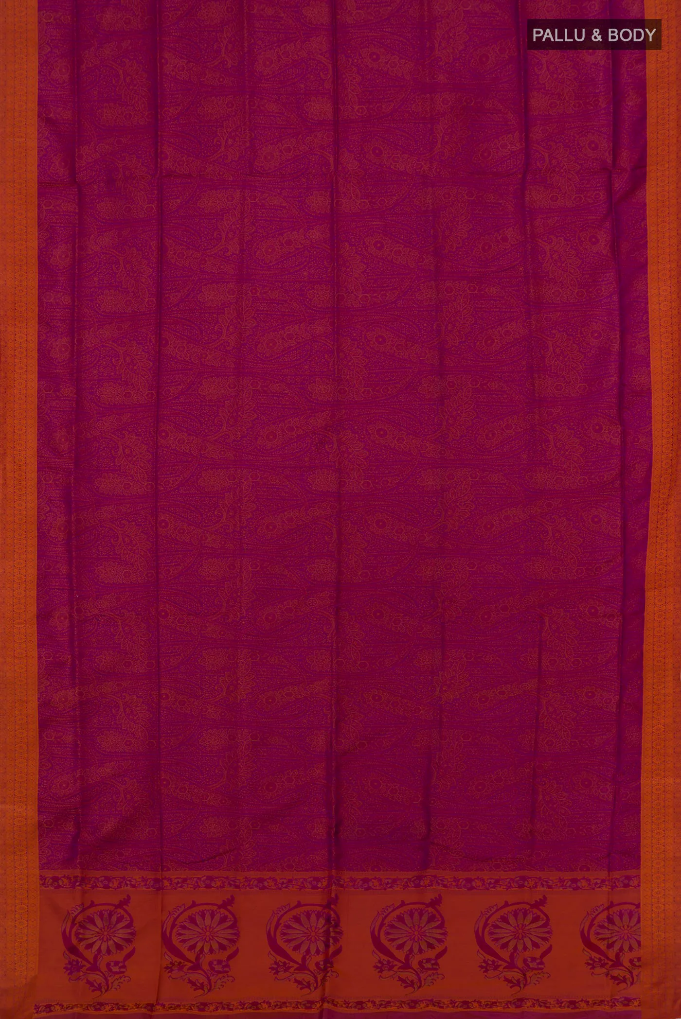 Magenta Soft Silk Saree - Image 5
