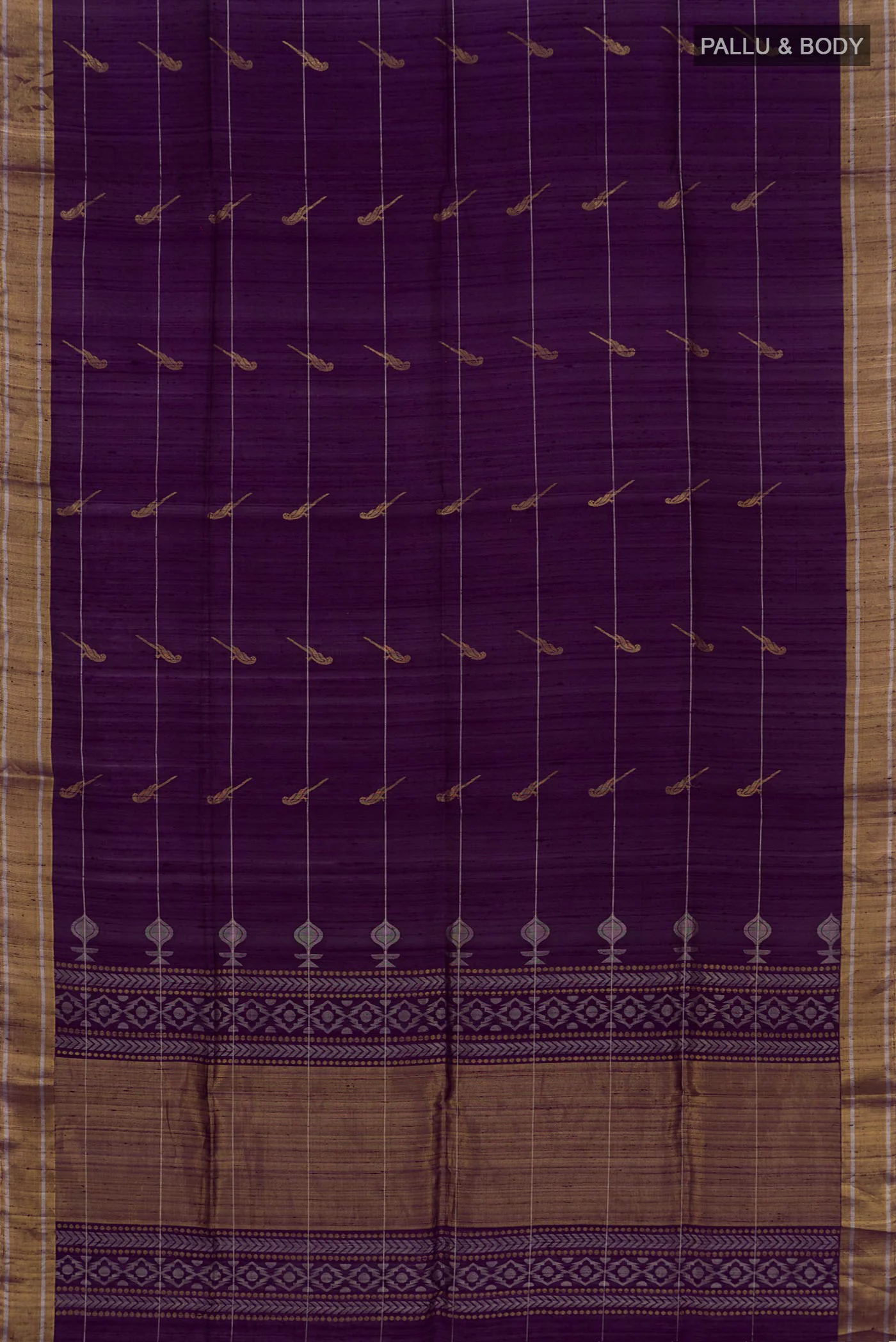 Violet Soft Silk Saree - Image 5