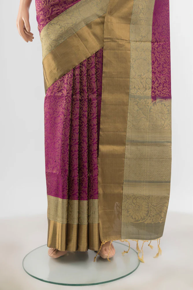 Purple Soft Silk Saree - Image 3