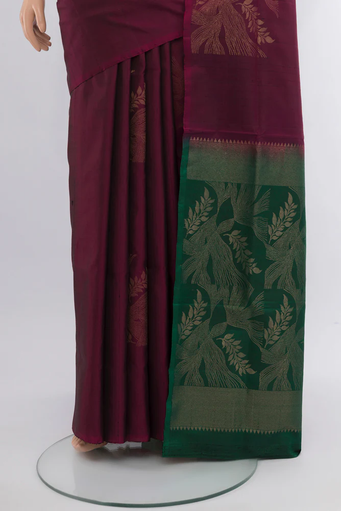 Purple Soft Silk Saree - Image 3