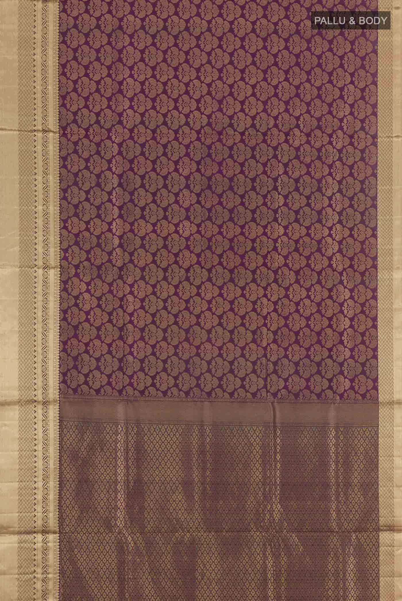 Purple Soft Silk Saree - Image 6