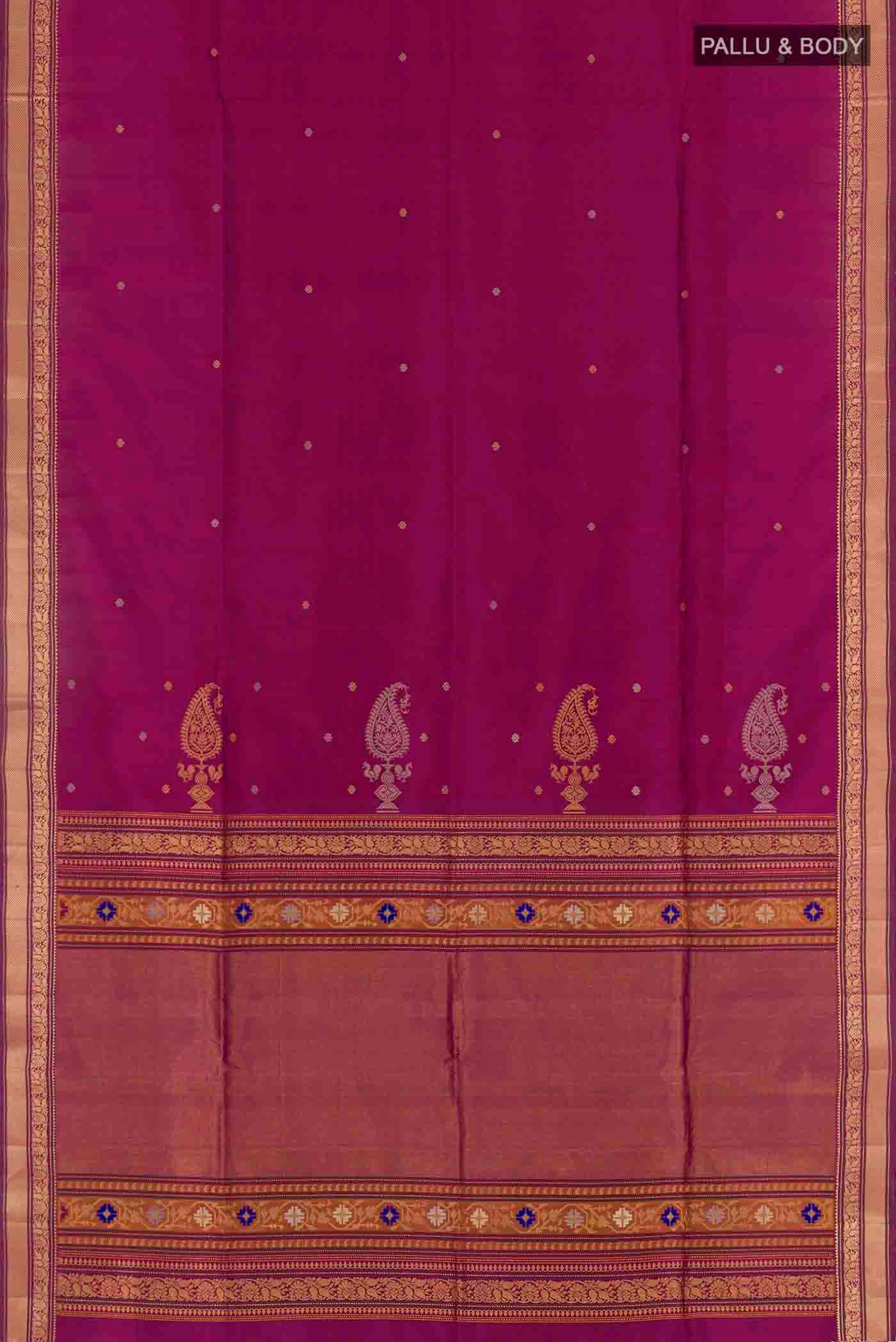 Purple Soft Silk Saree - Image 6