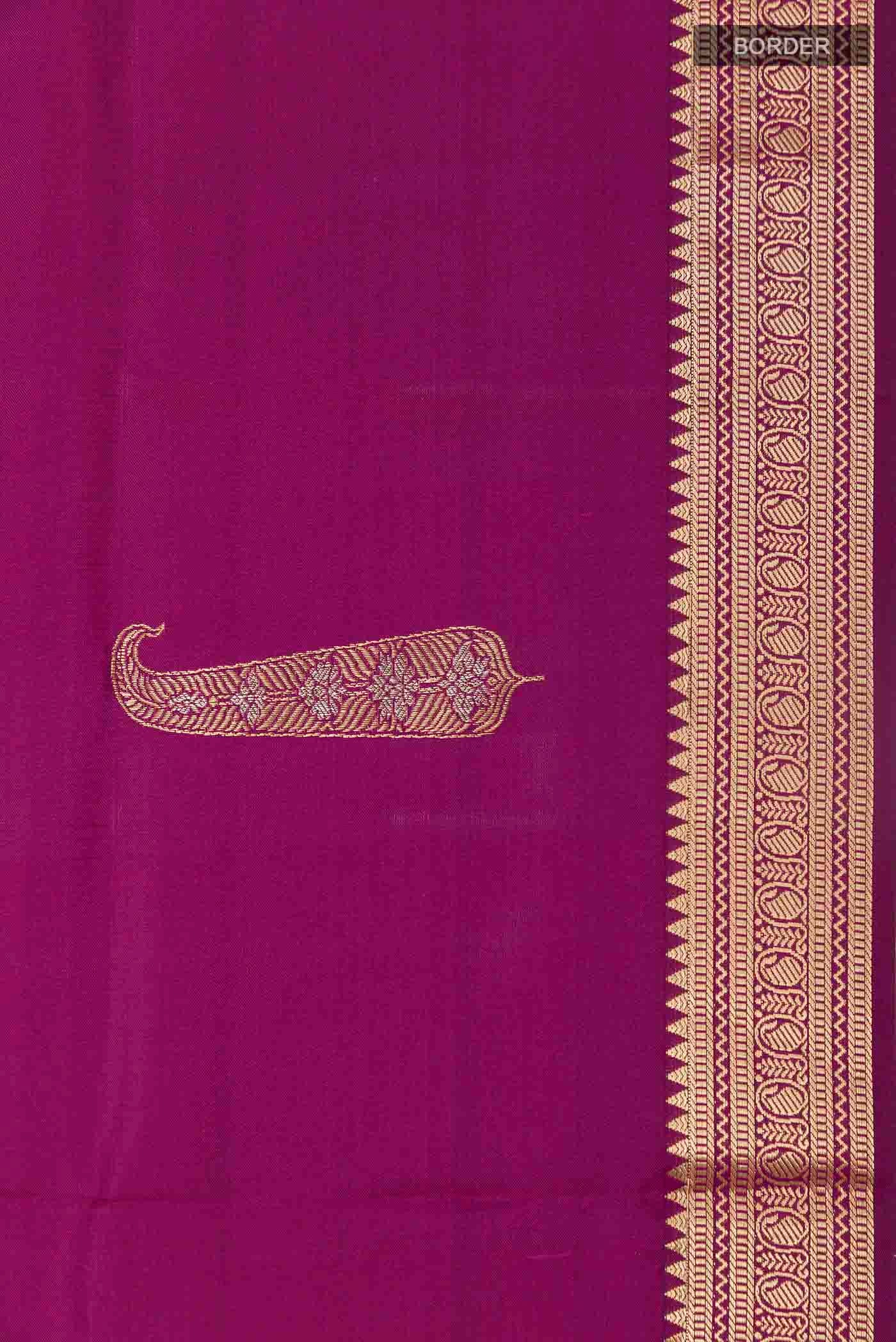 Purple Soft Silk Saree - Image 3