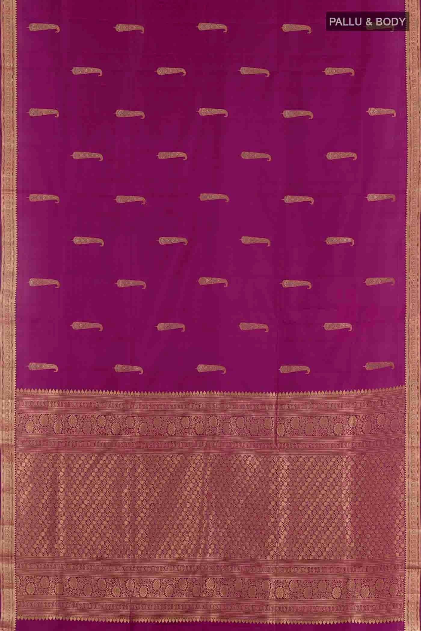 Purple Soft Silk Saree - Image 5