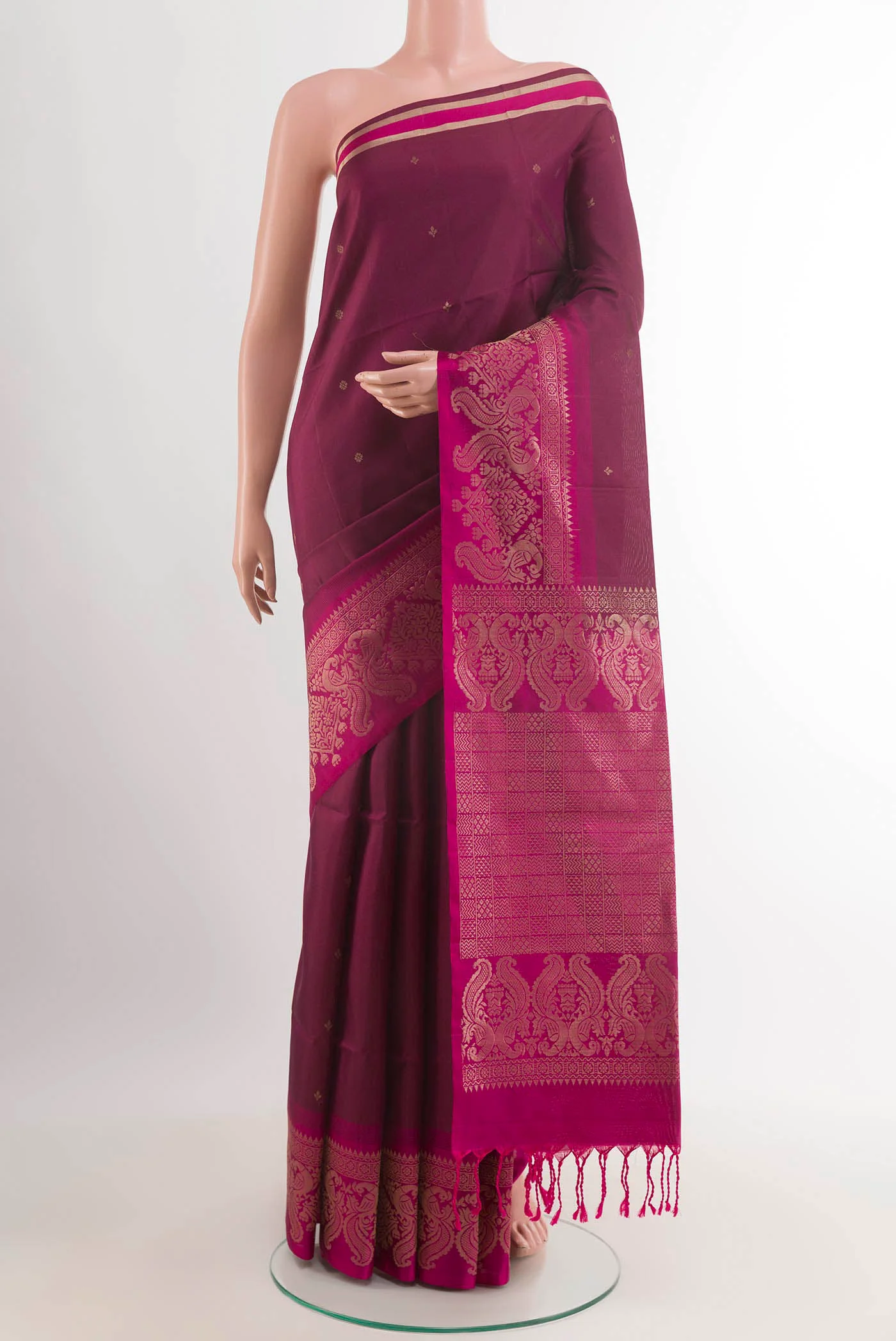 Magenta Soft Silk Saree