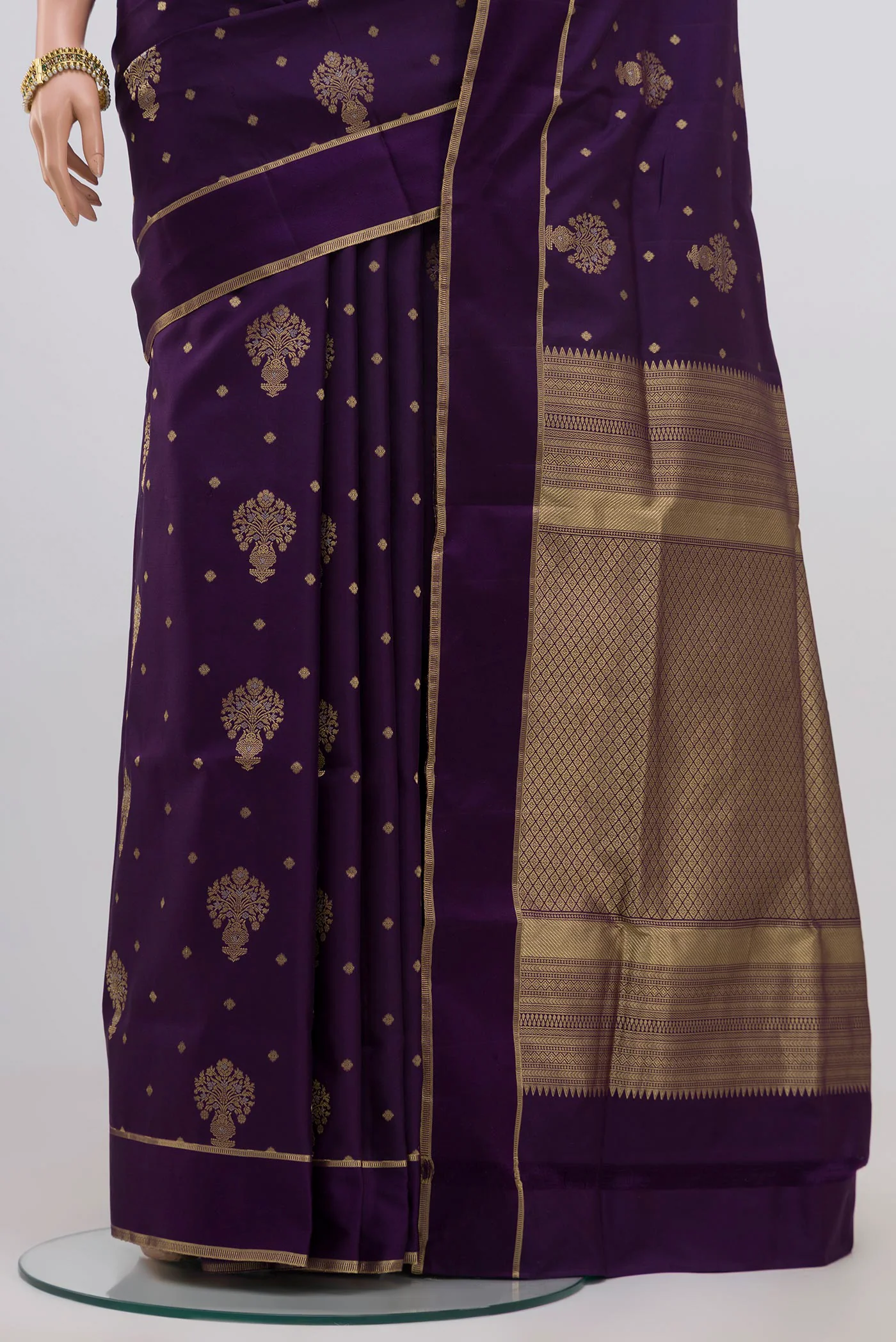 Purple Soft Silk Saree - Image 3