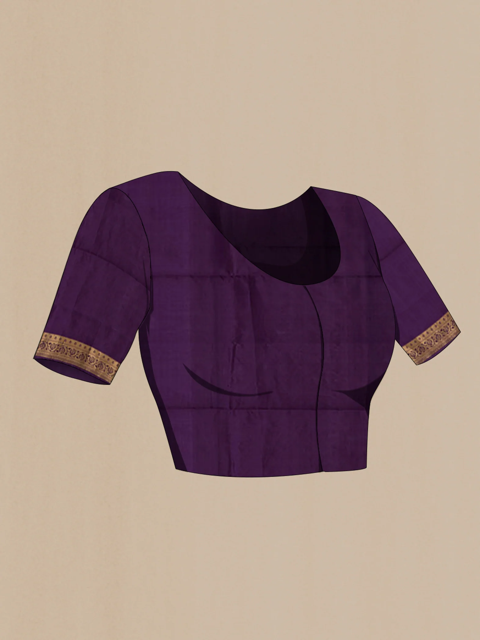 Violet Soft Silk Saree - Image 4