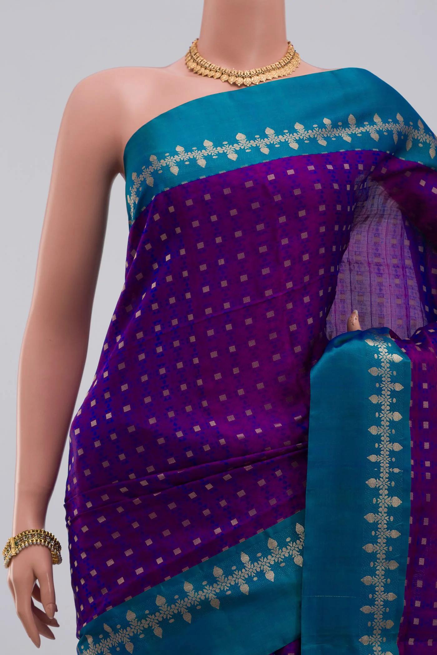 Purple Soft Silk Saree - Image 2